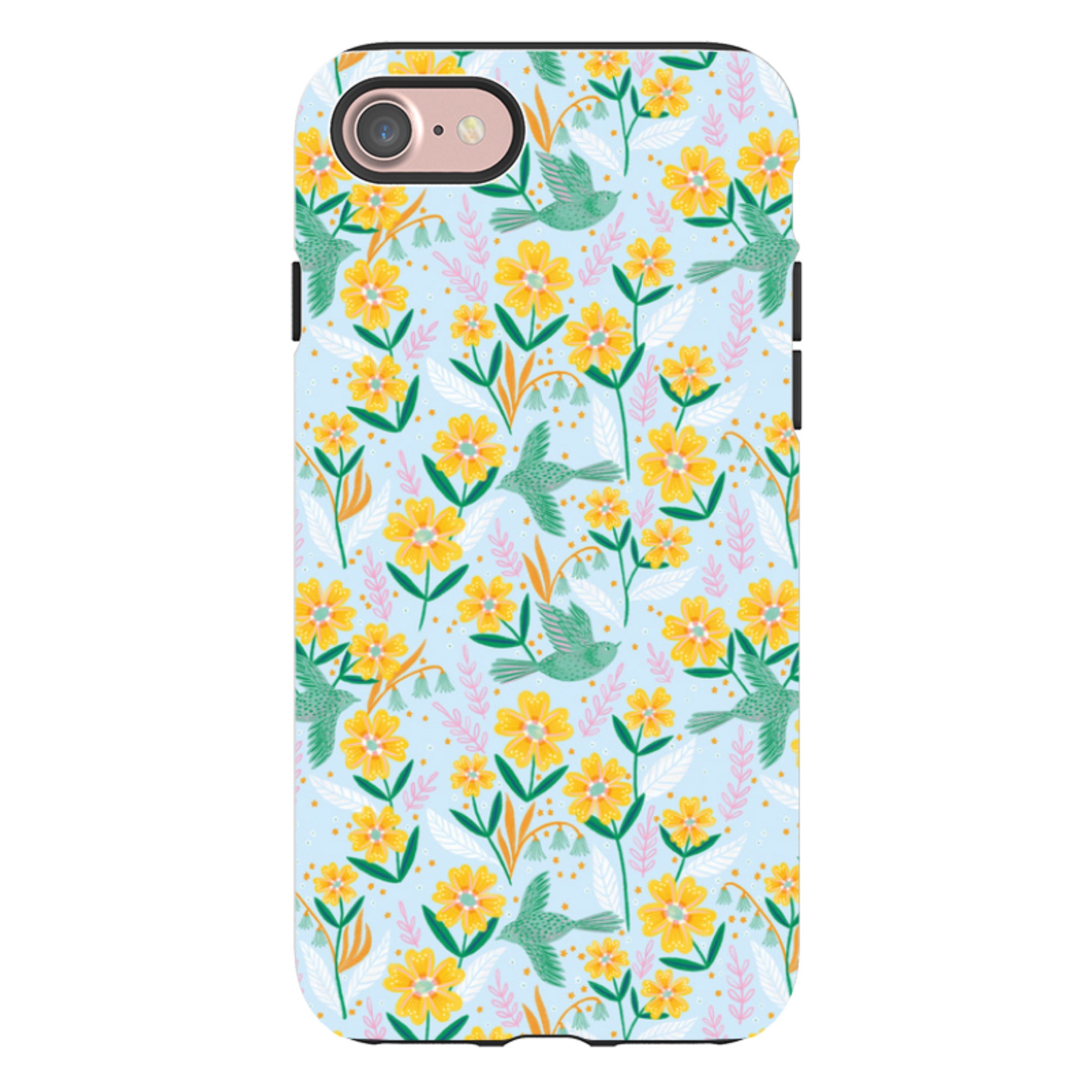 iPhone Tough Case - Sweet Birds Blue By Lee Foster Wilson