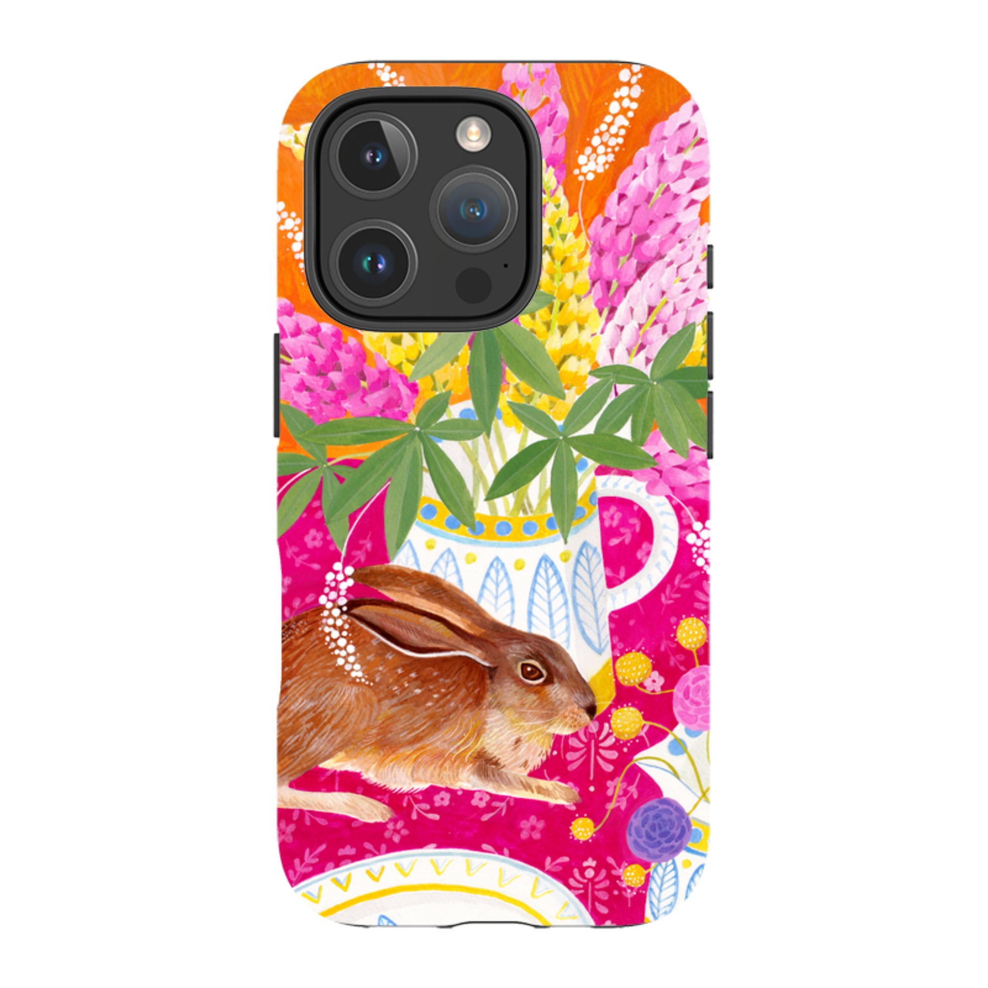 iPhone Tough Case - Rabbit Lupins By Bex Parkin