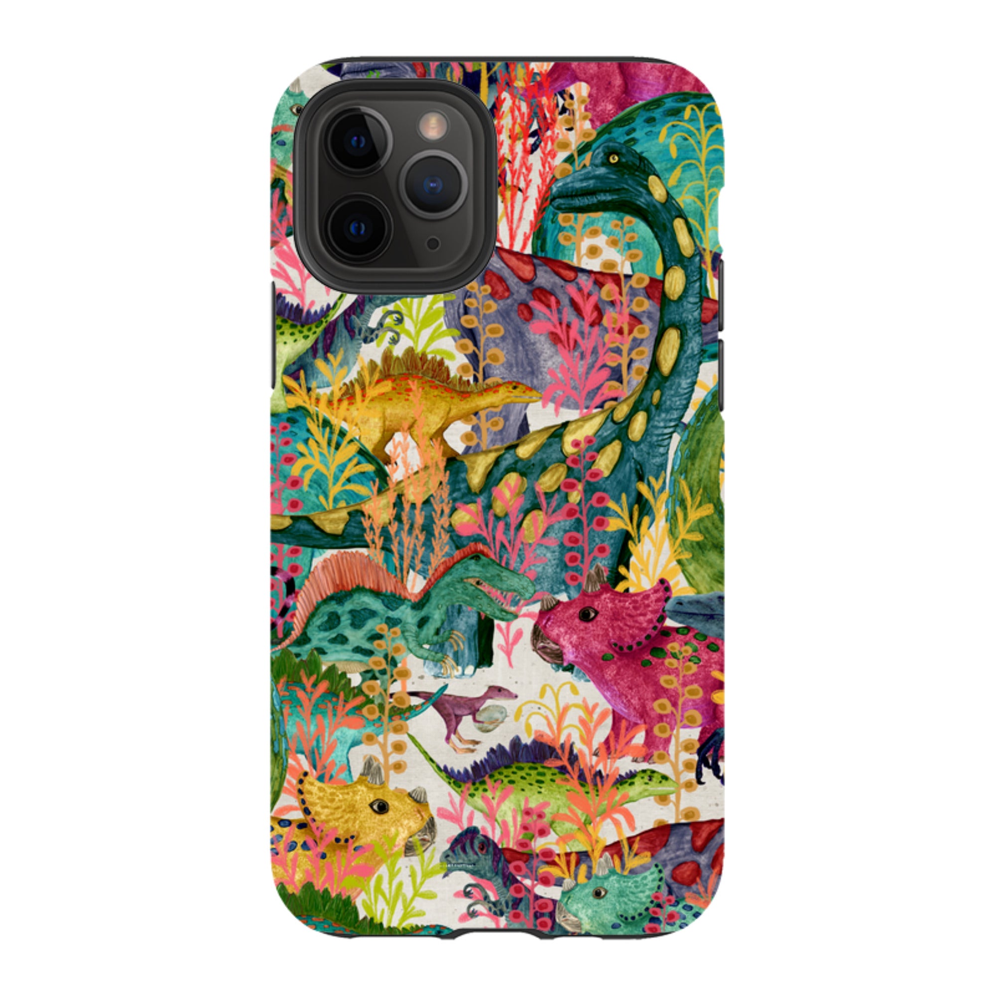 iPhone Tough Case - Dinosaur Jamboree By Katherine Quinn