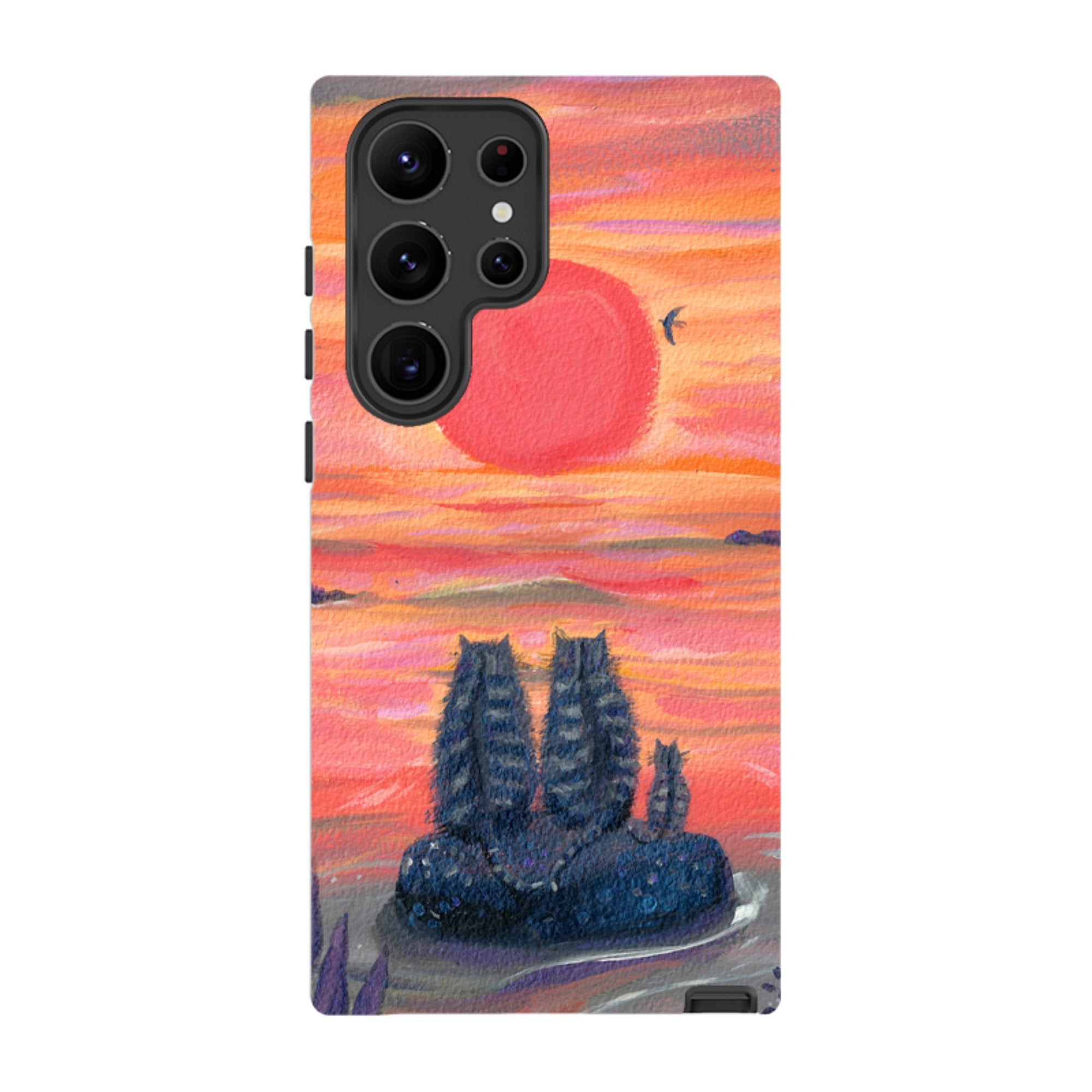 Samsung Tough Case - Sunset Cats By Mary Stubberfield