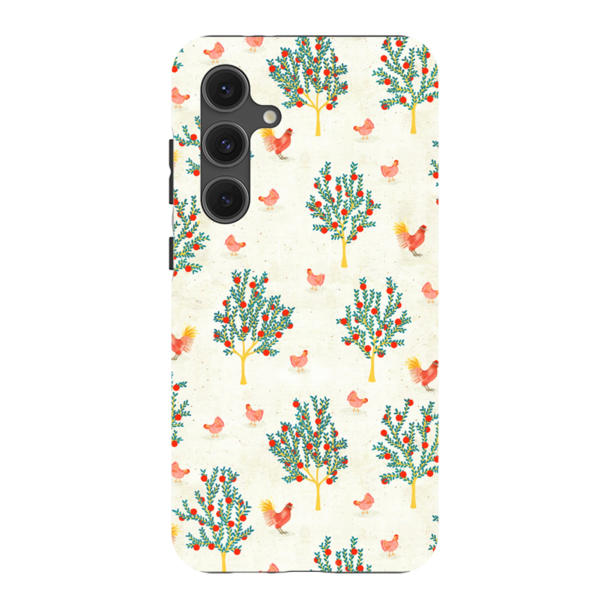 Samsung Tough Case - Apple Trees And Chickens Cream By Katherine Quinn