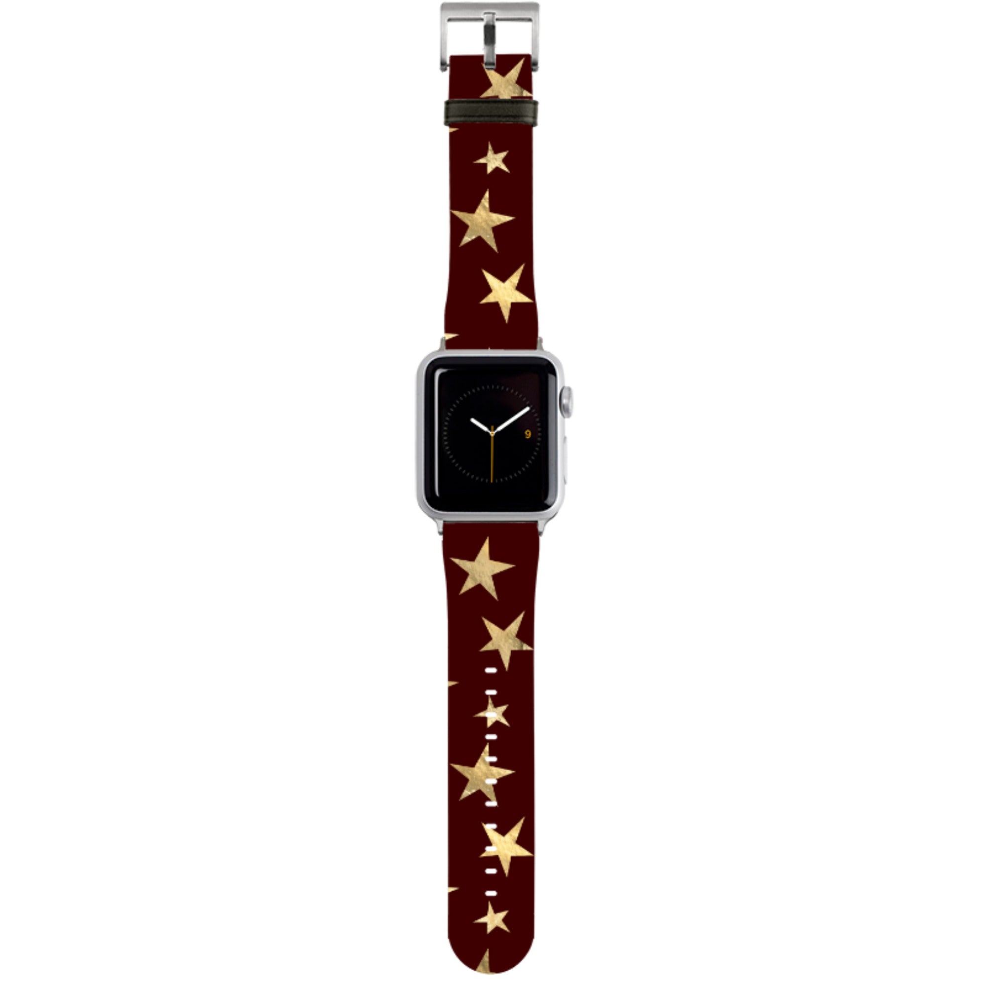 Brown and Gold Stars Apple Watch Strap