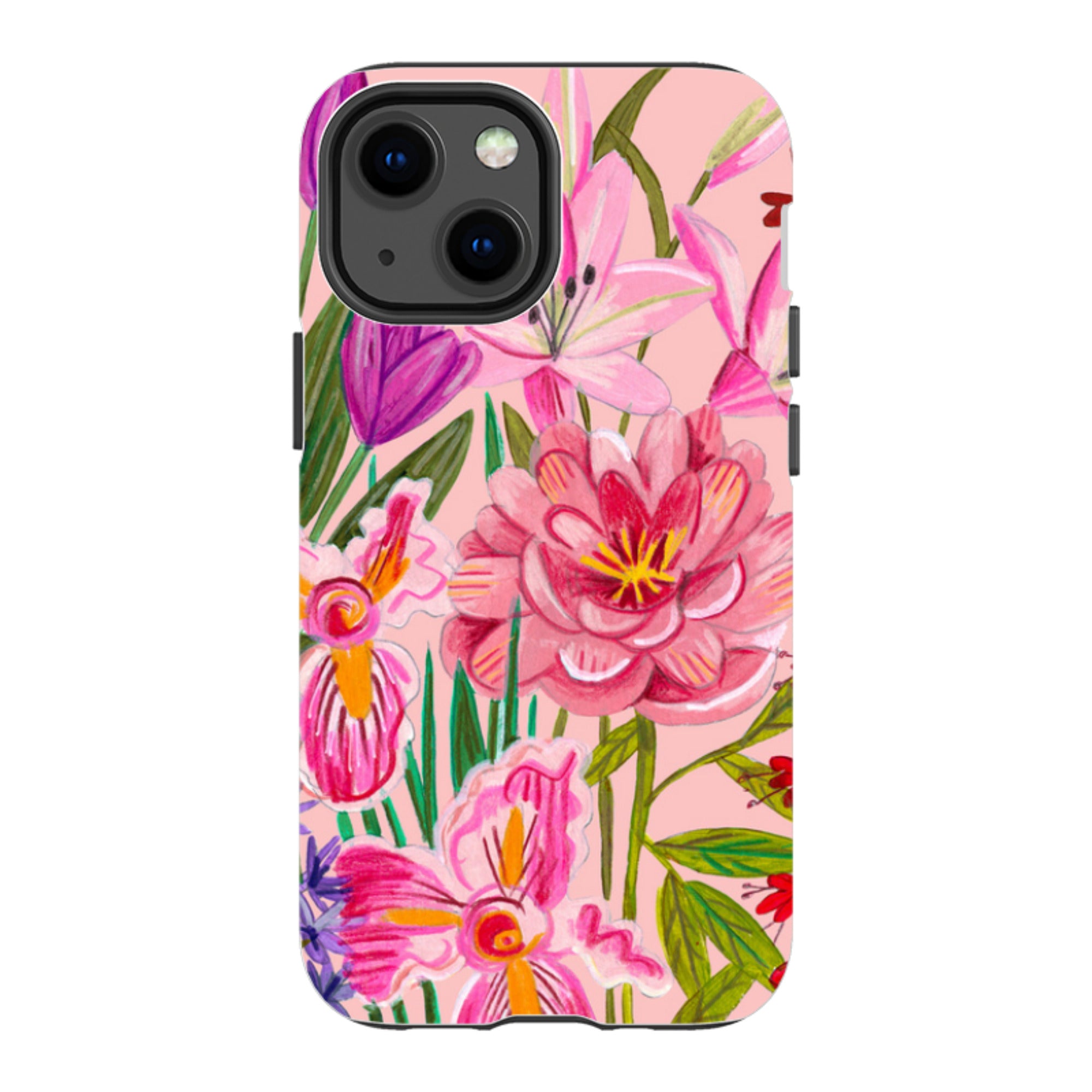iPhone Tough Case - Pink Floral By Caroline Bonne Muller