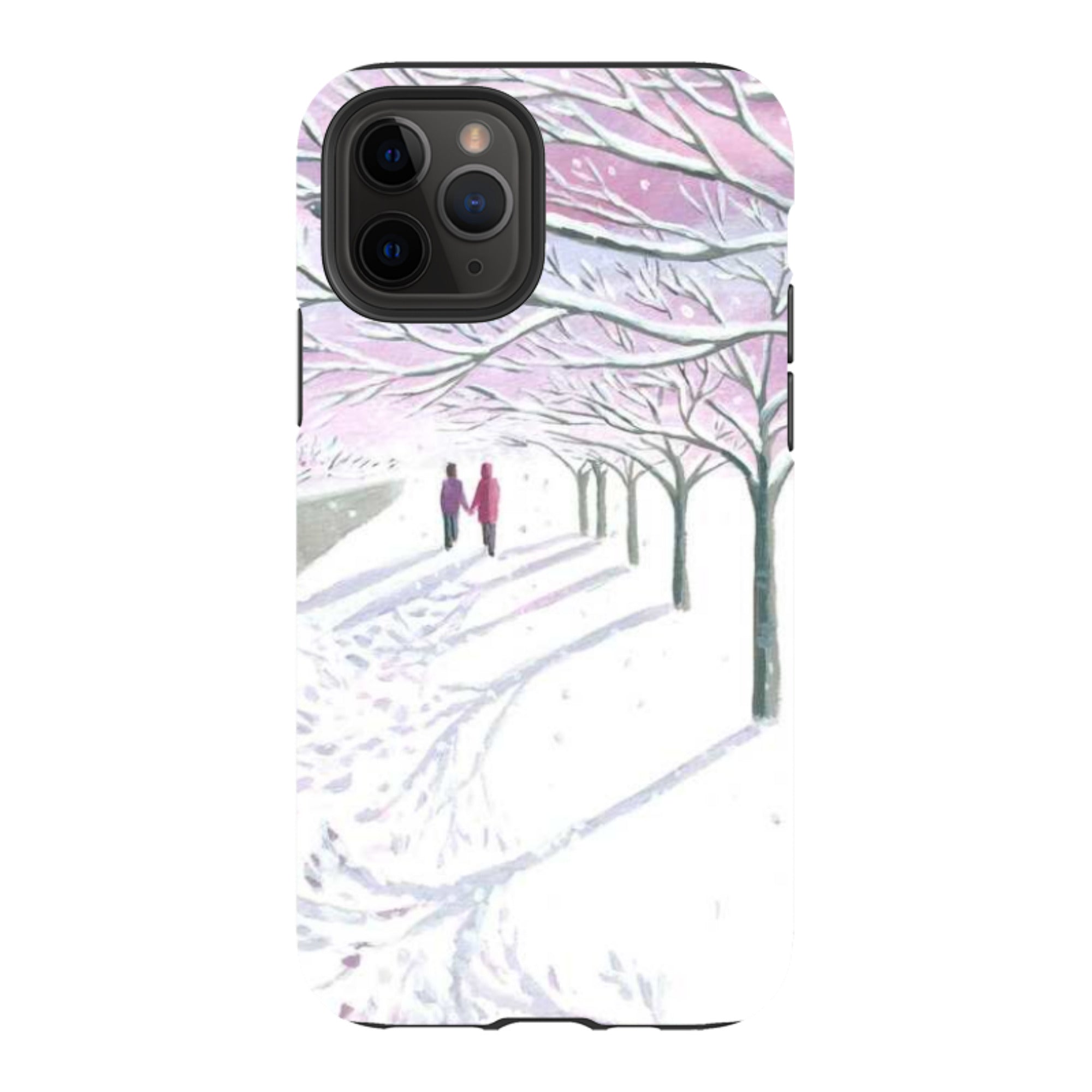iPhone Tough Case - Snowy Park By Mary Stubberfield