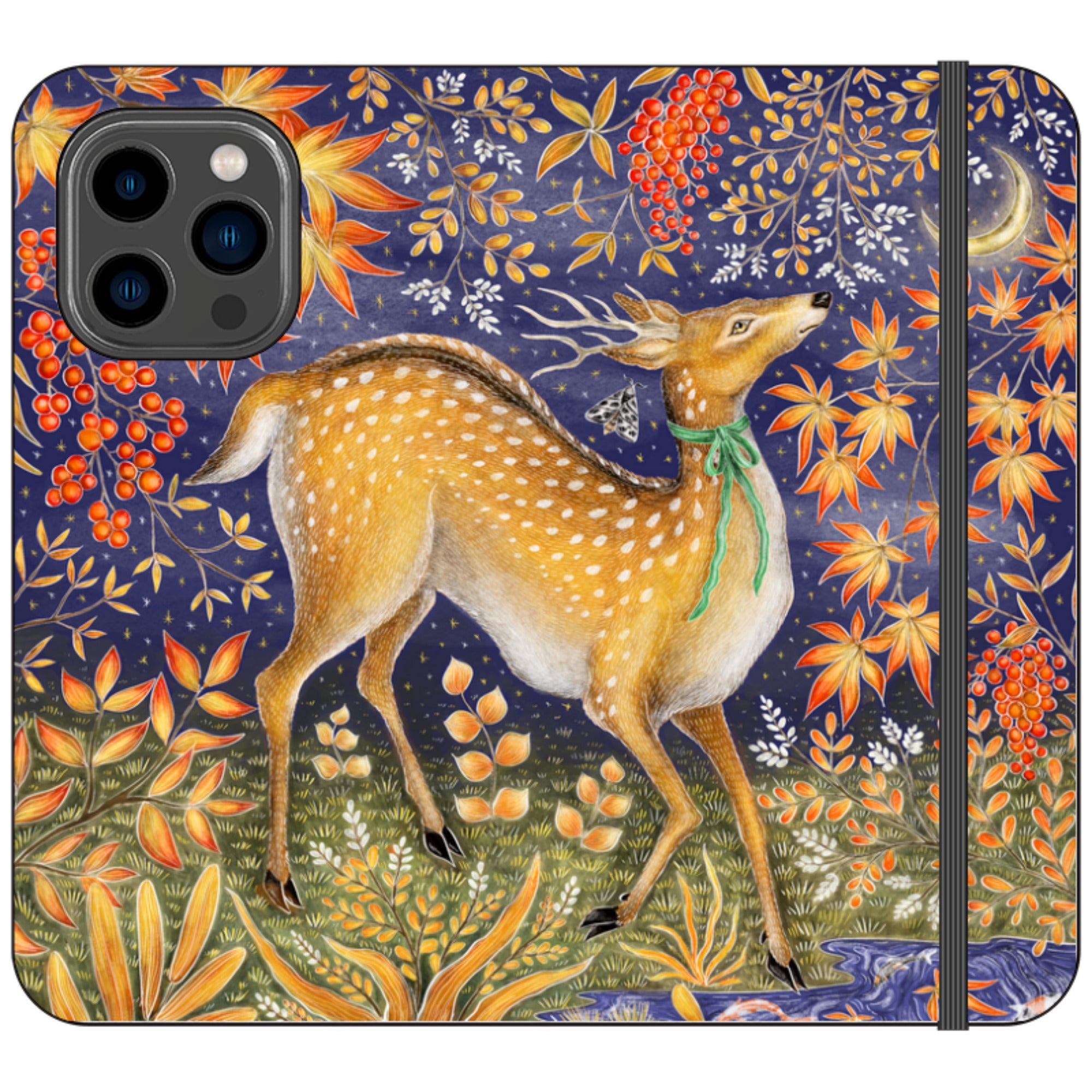 Autumn Deer Wallet Case By Catherine Rowe