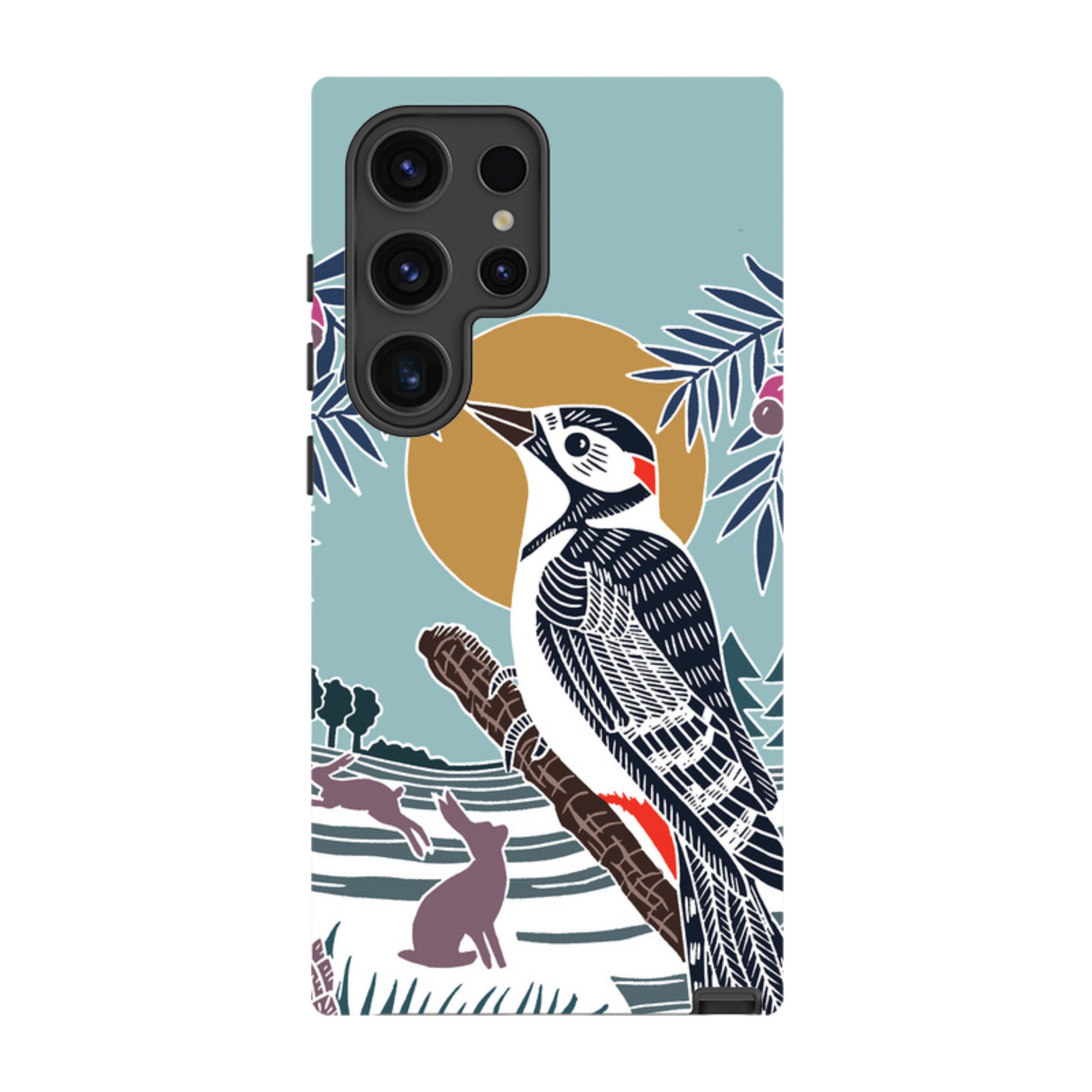 Samsung Tough Case - Woodpecker Brown By Kate Heiss