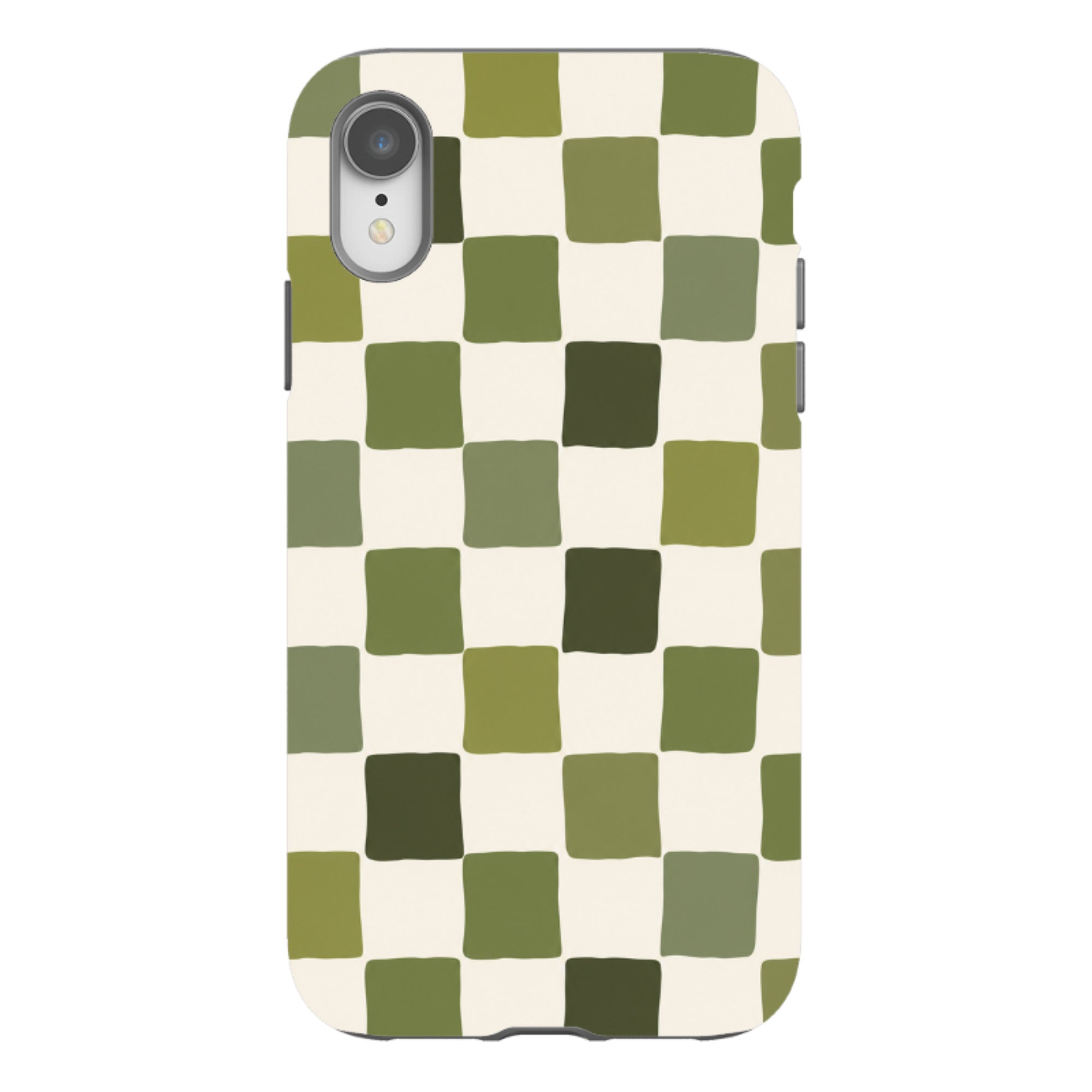 iPhone Tough Case - Green Checkerboard