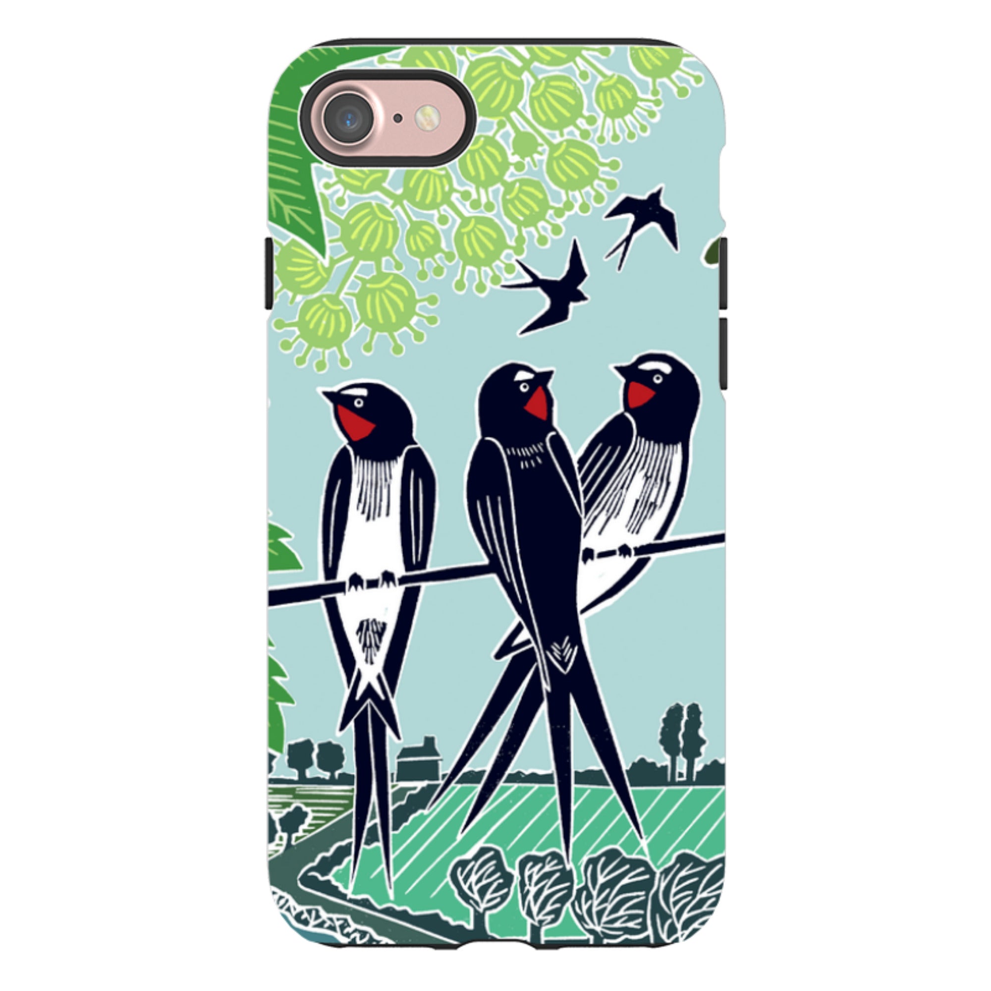 iPhone Tough Case - Swallows By Kate Heiss