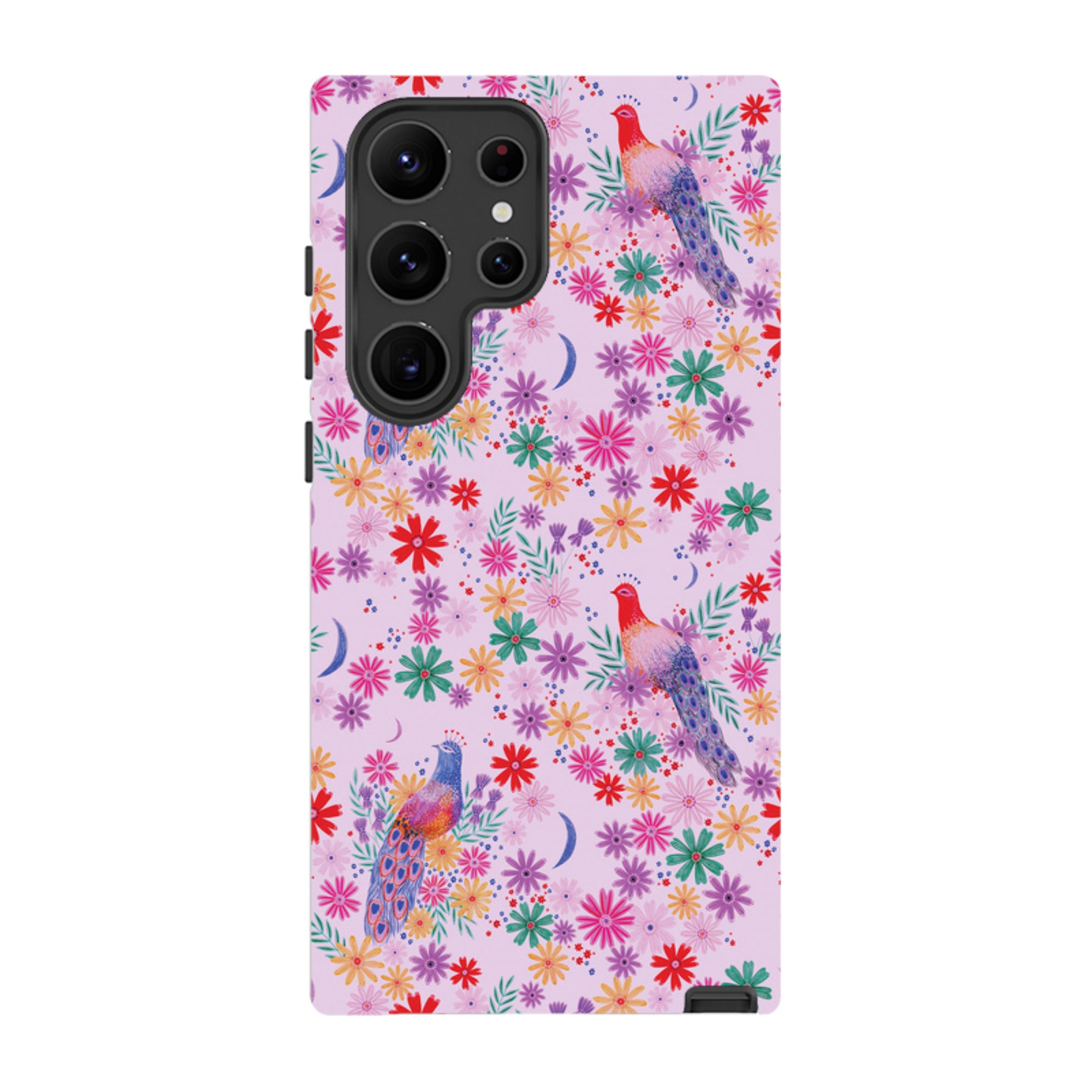 Samsung Tough Case - Peacock Pattern Lilac By Lee Foster Wilson