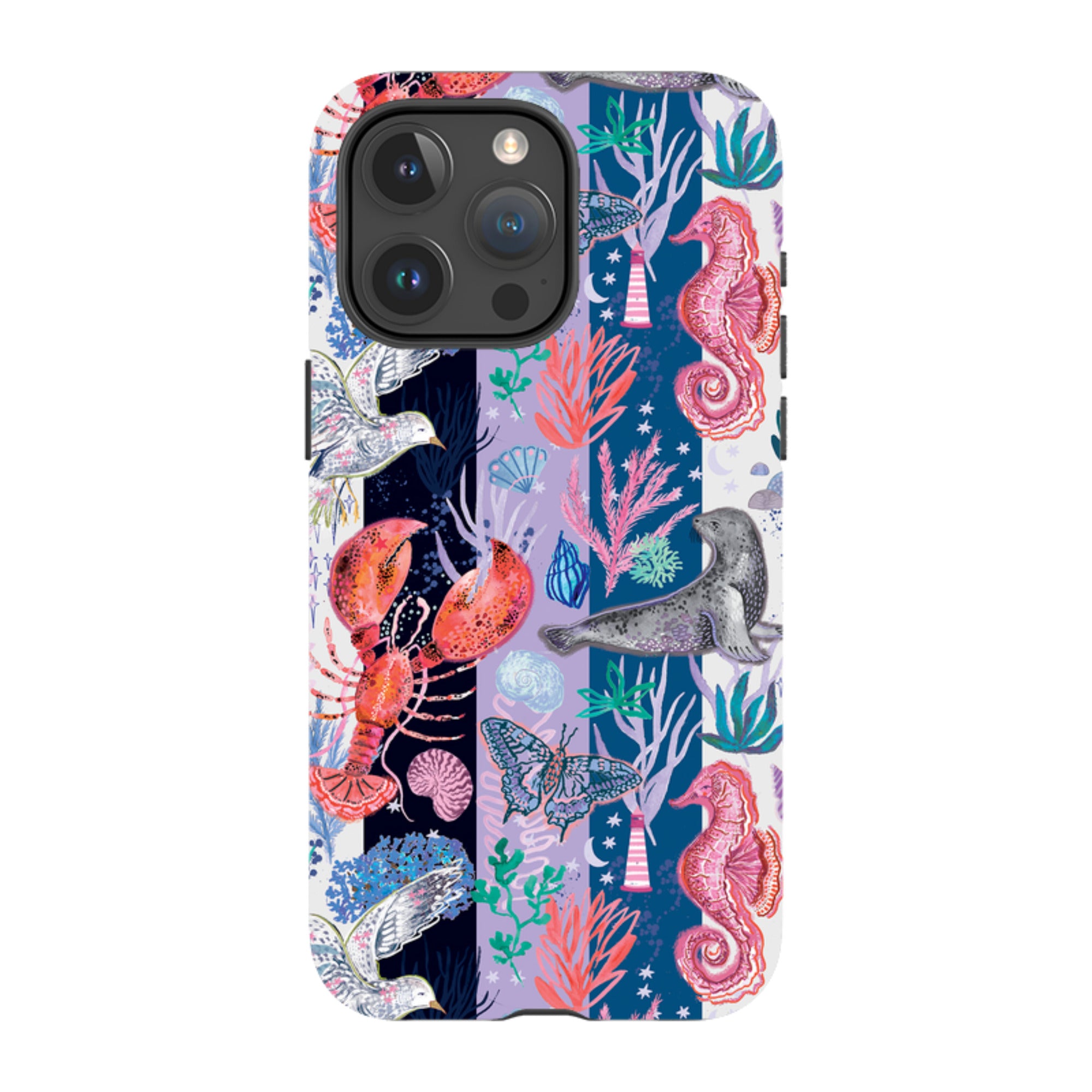 iPhone MagSafe Tough Case - Coastal Calling Stripe III By Emma Frances Grant