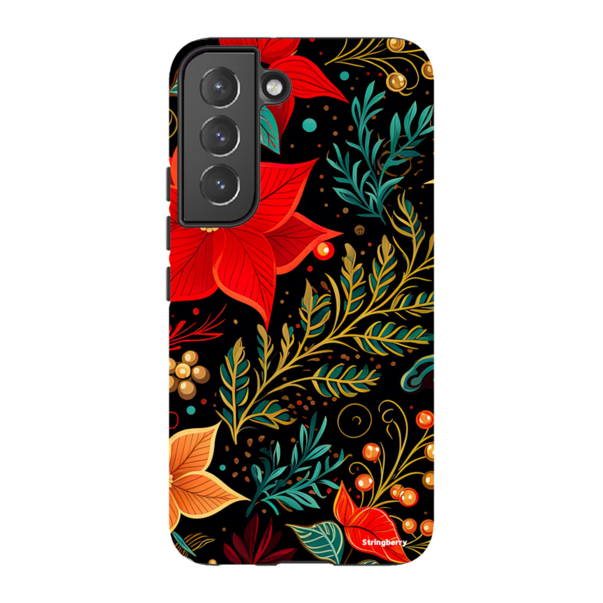 Samsung Tough Case -Red Winter Floral II
