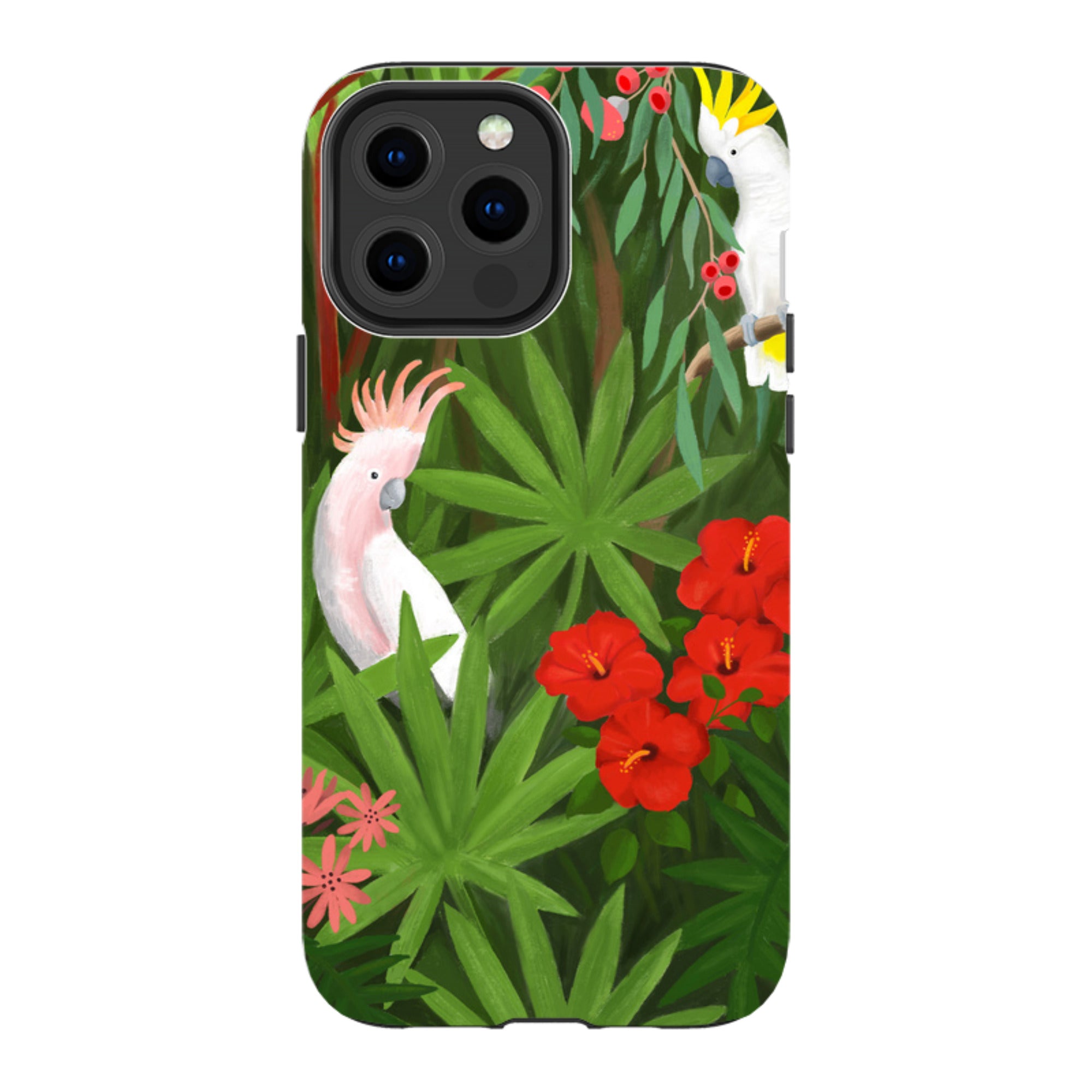 iPhone Tough Case - Cockatoo Jungle By Bex Parkin
