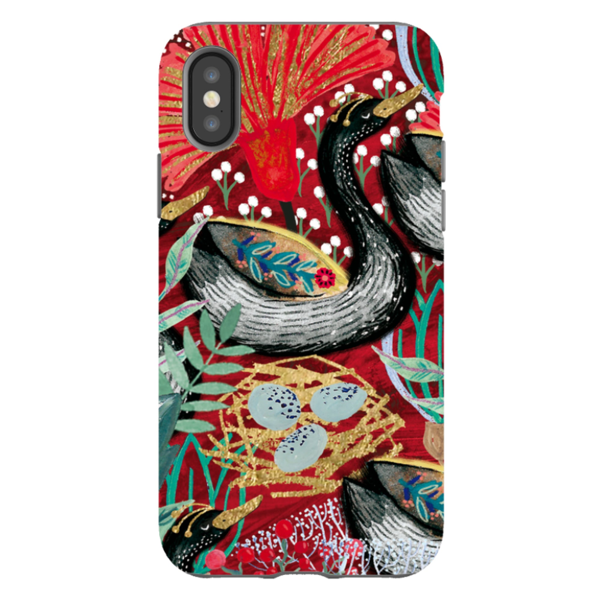 iPhone Tough Case - Eight Geese A Laying By Emma Frances Grant