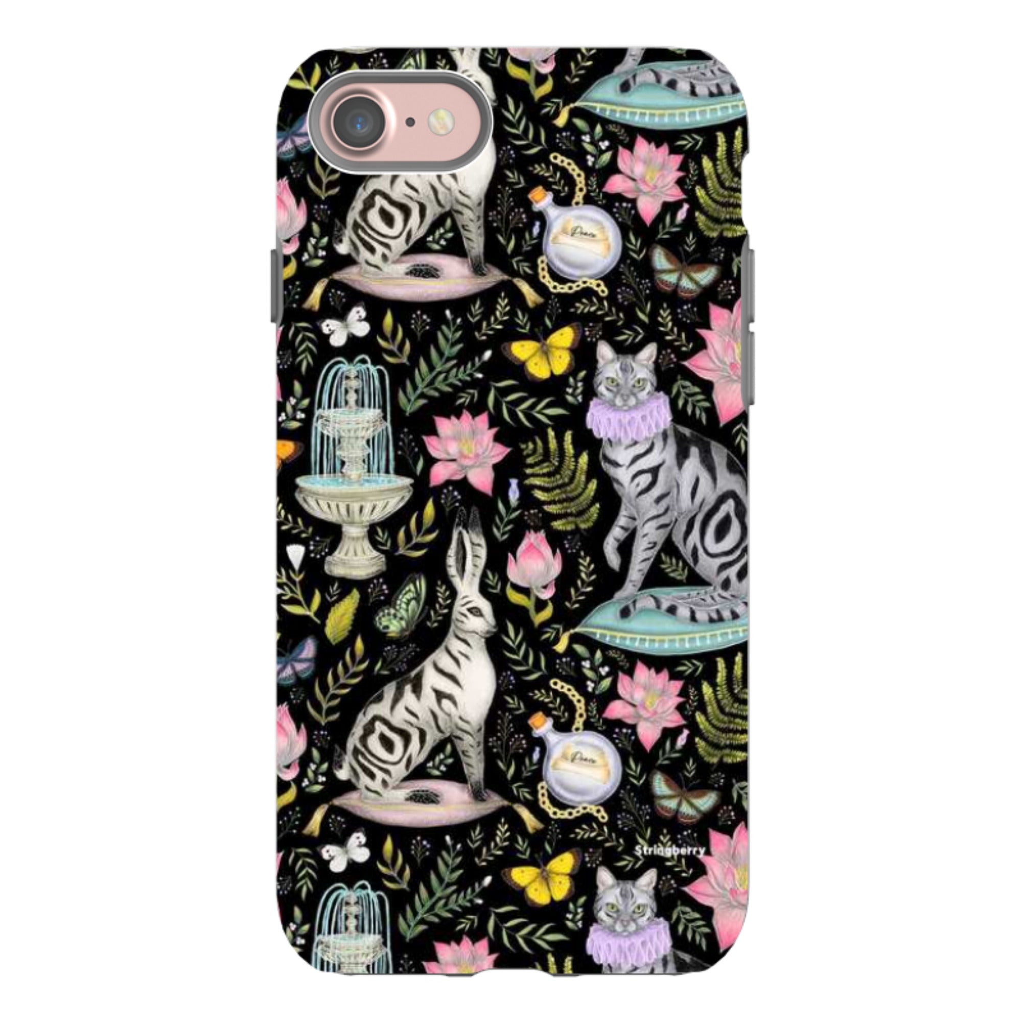 iPhone Tough Case - Lotus Garden By Catherine Rowe