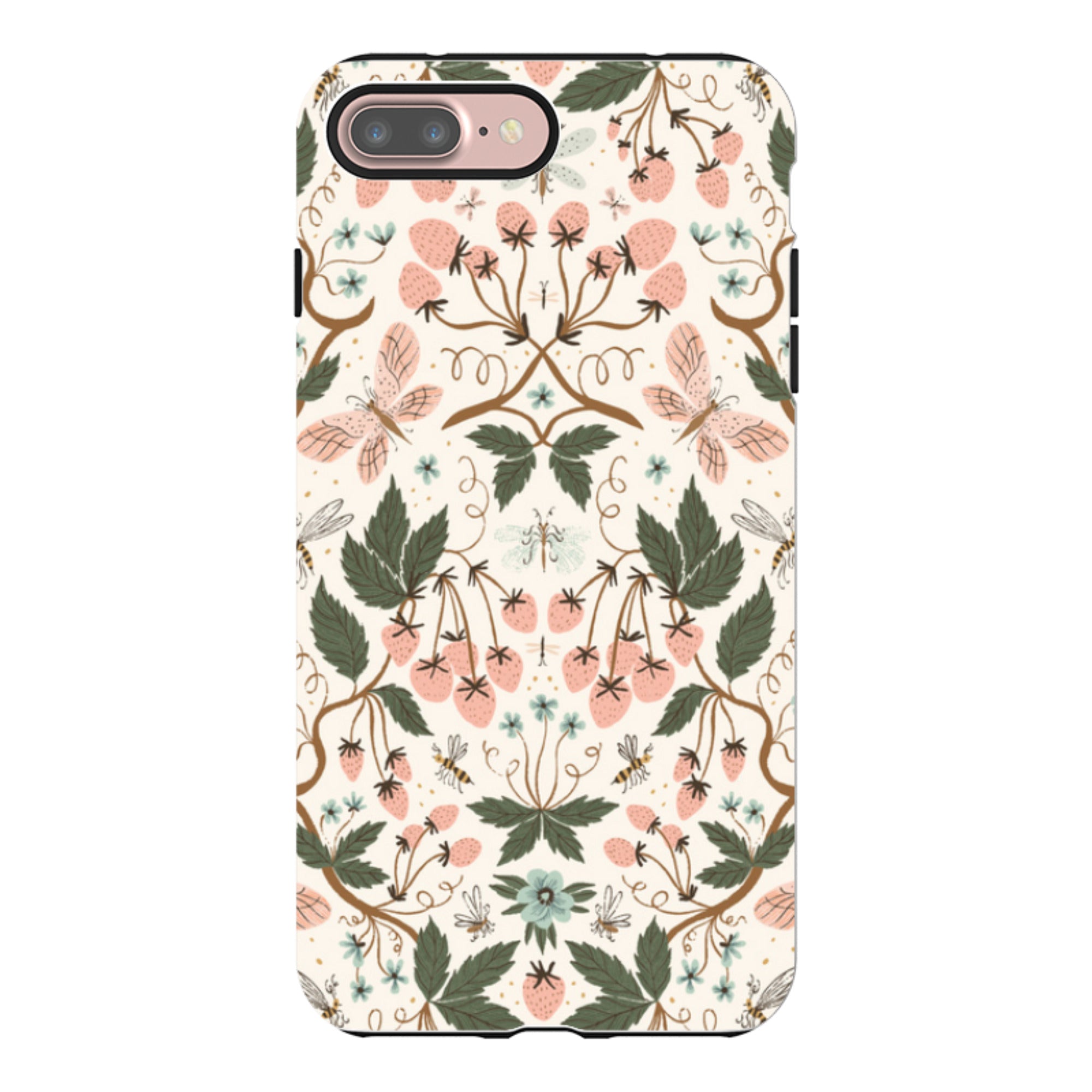 iPhone Tough Case - Bugs And Berries Pattern By Meghann Rader