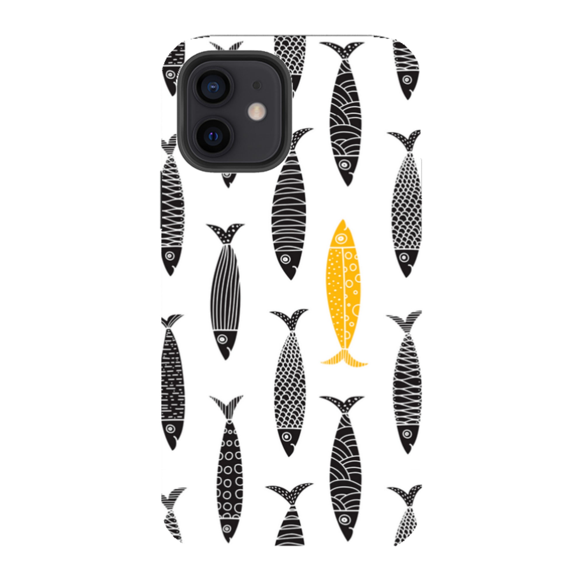 iPhone Case - Black and Gold Sardines