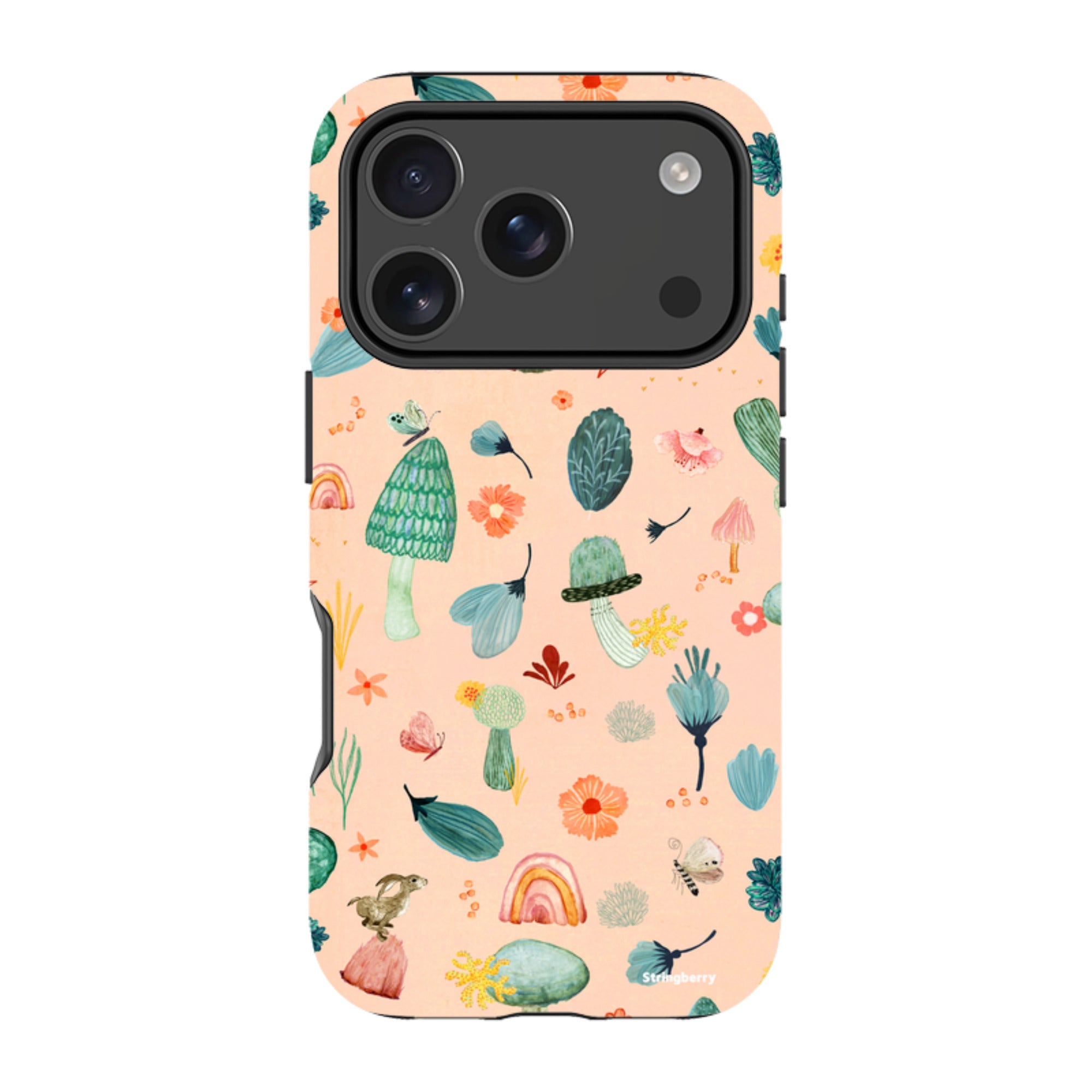 iPhone Tough Case - Mushroom World Pink By Katherine Quinn