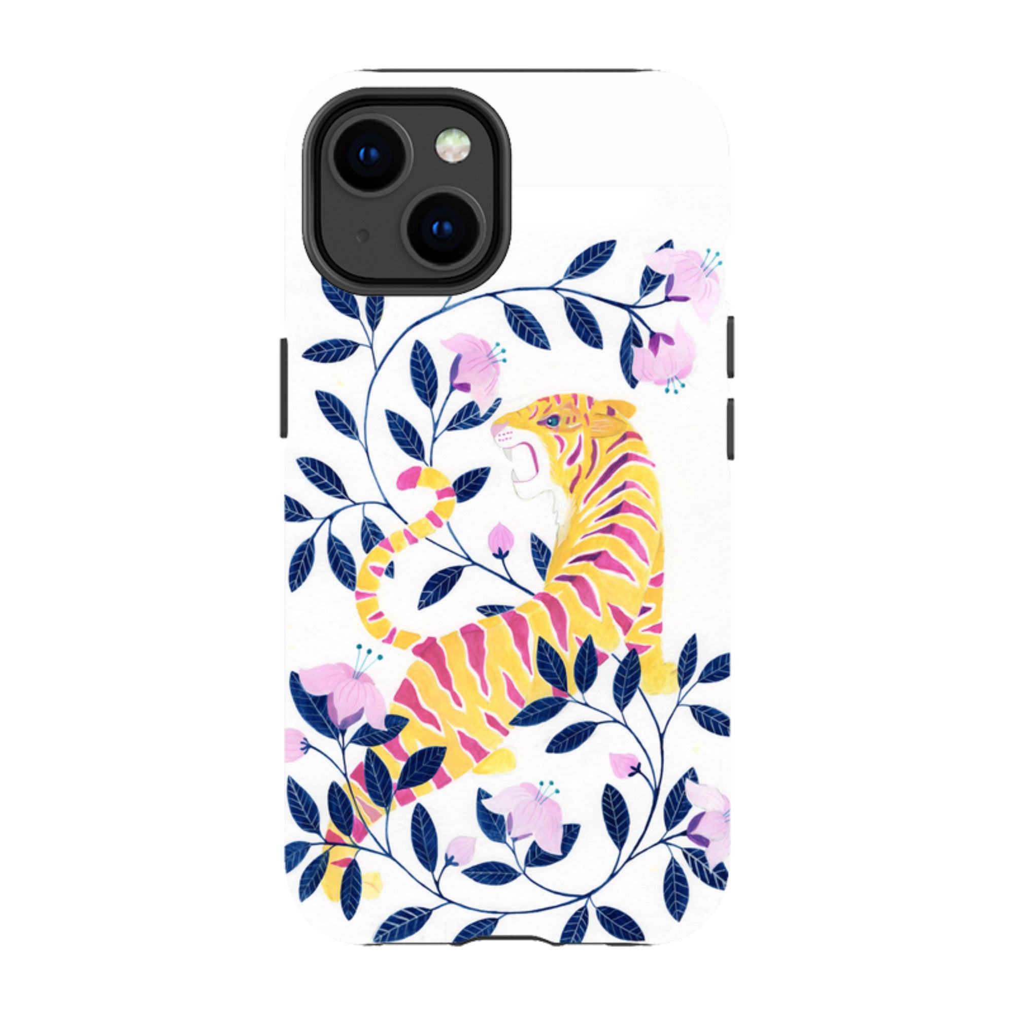 iPhone Tough Case - Yellow Tiger By Bex Parkin