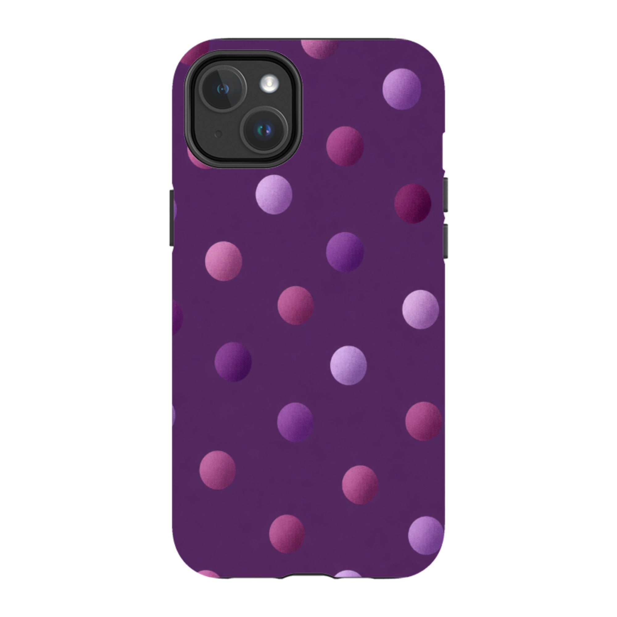 iPhone MagSafe Tough Case - Purple Polka Dot