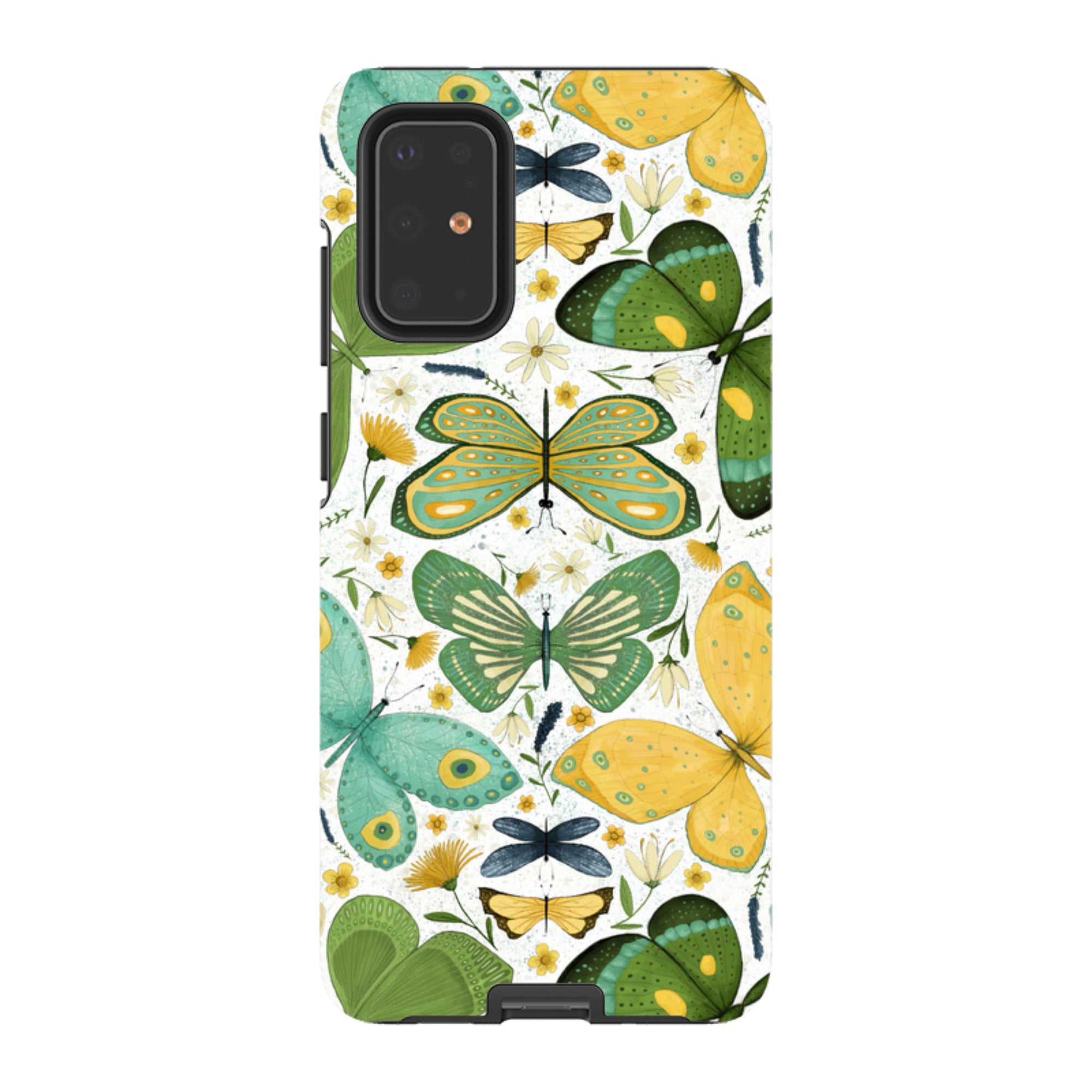 Samsung Tough Case - Green Butterflies By Maja Lindberg