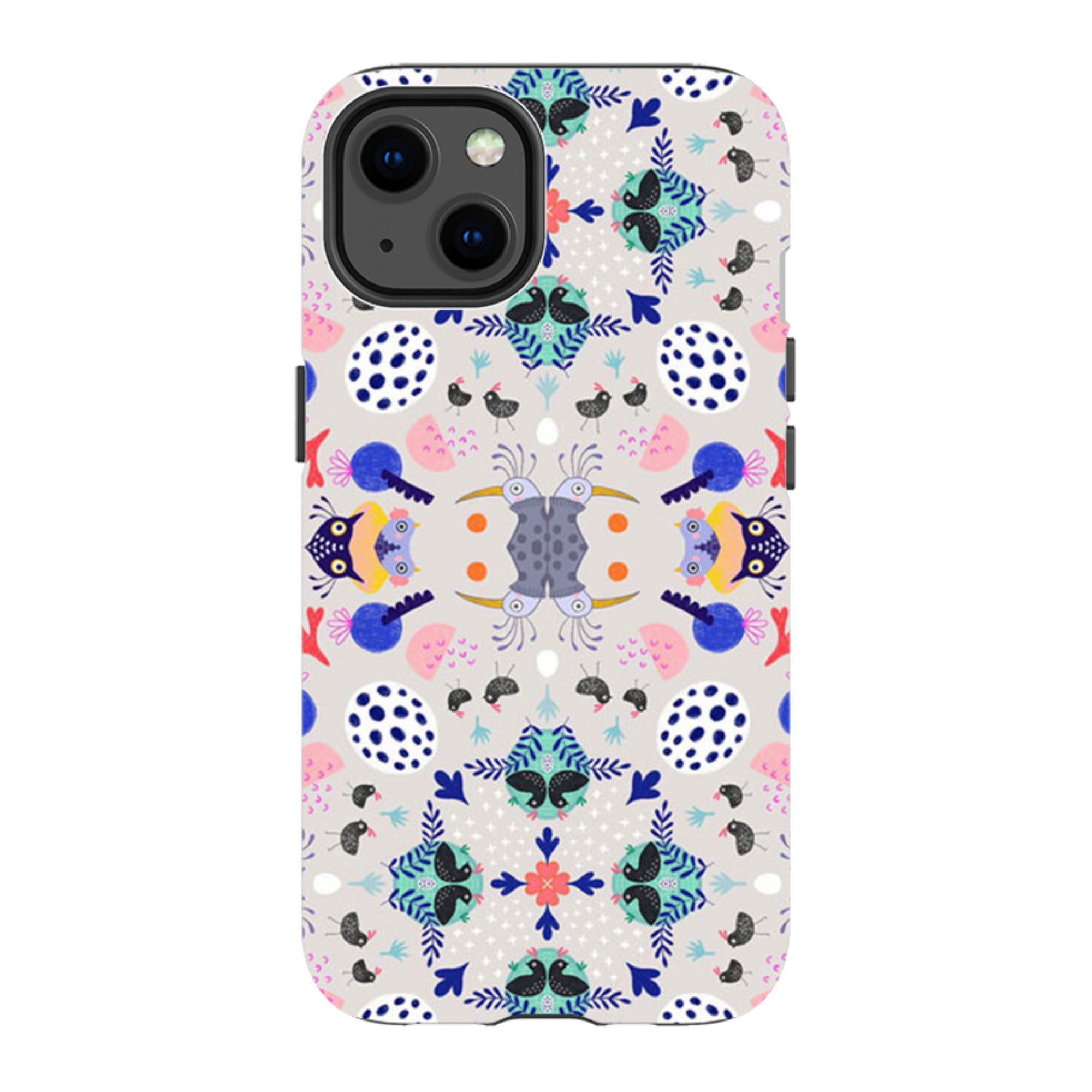 iPhone MagSafe Tough Case -  Crazy Bird Pattern By Mia Underwood