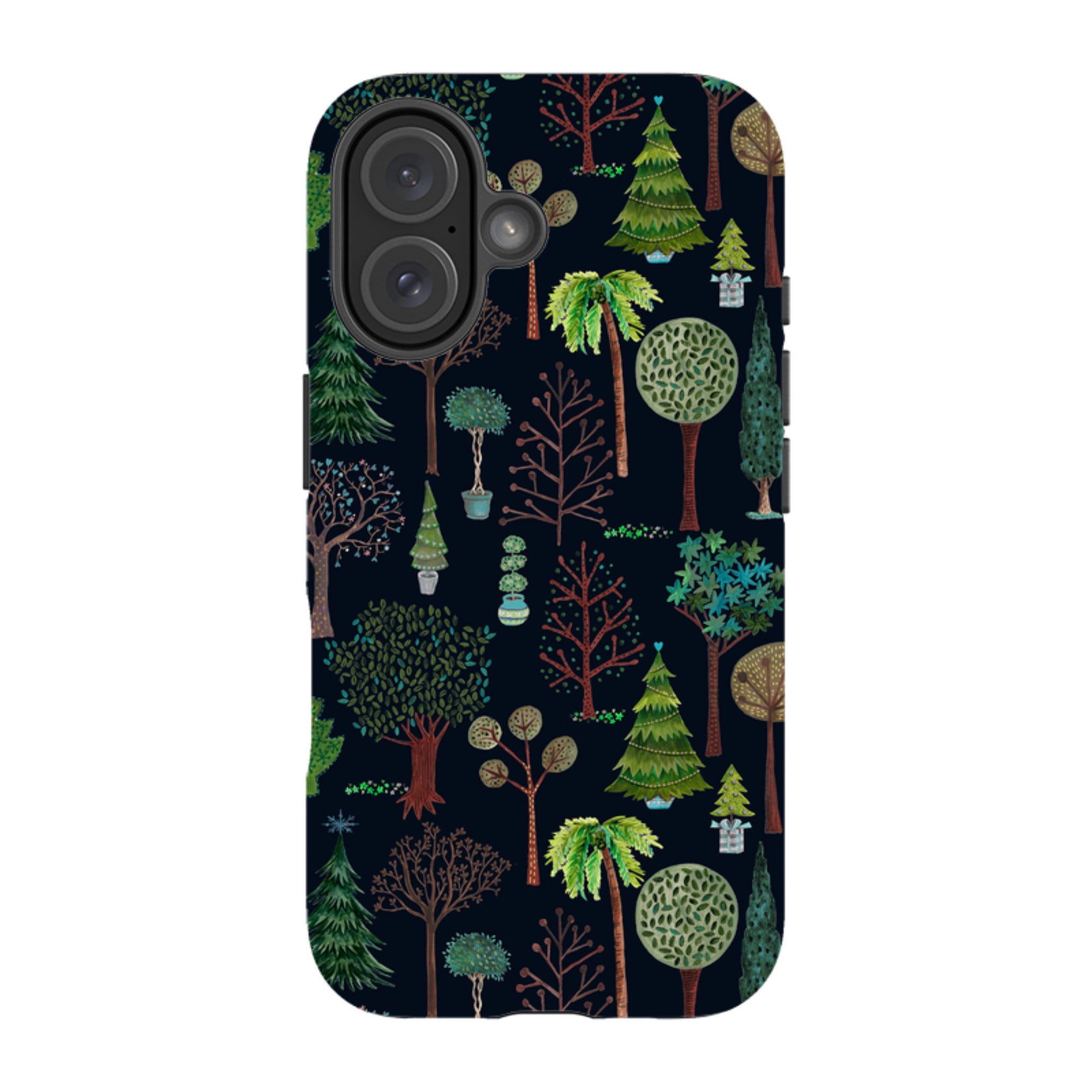 iPhone Tough Case - Xmas Trees Dark By Caroline Bonne Muller