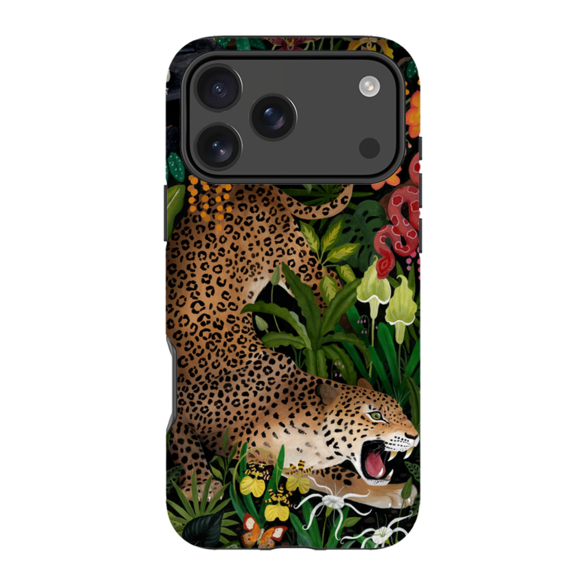 iPhone Tough Case - Roaring Leopard By Bex Parkin