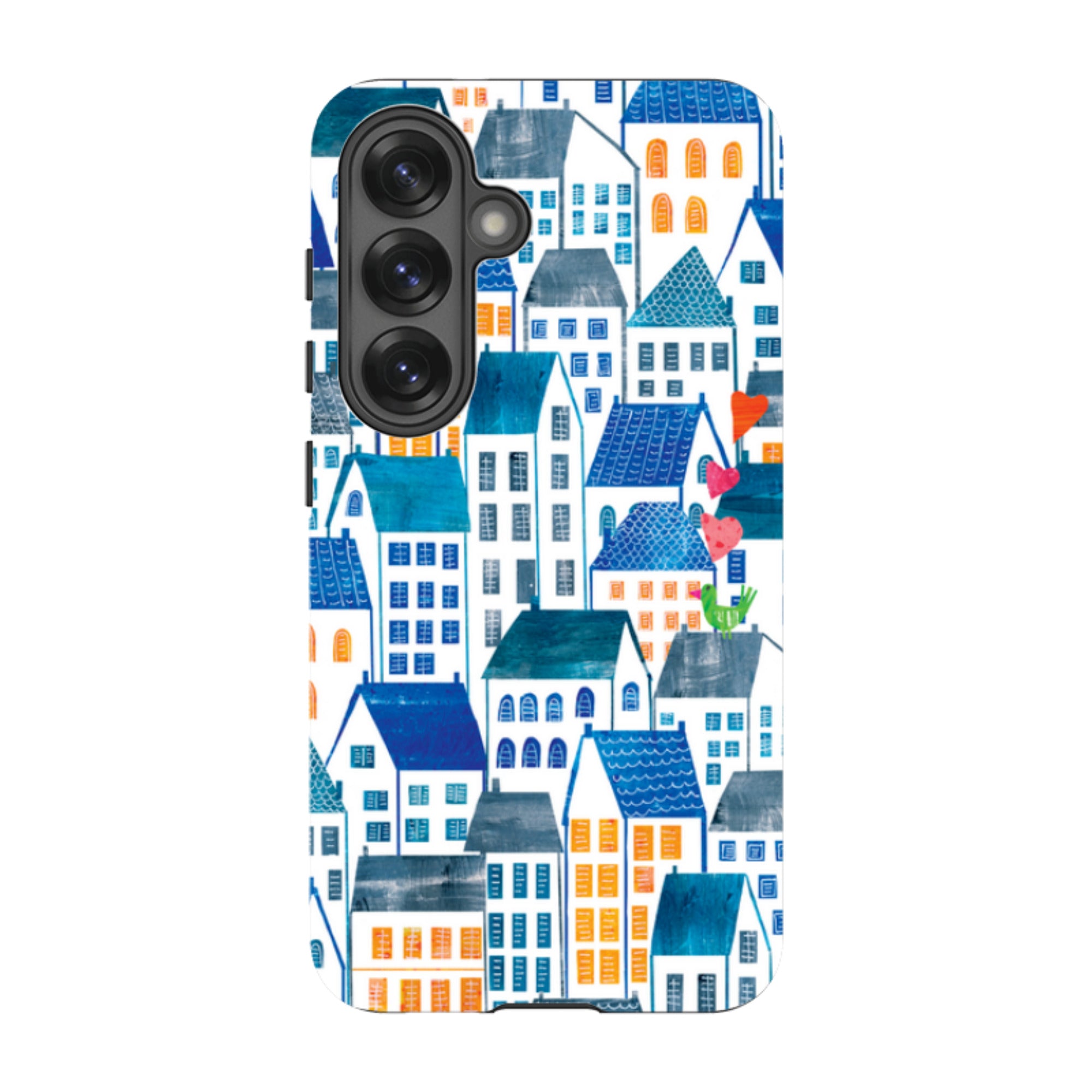 Samsung Tough Case - Blue Rooftop Houses By Tracey English