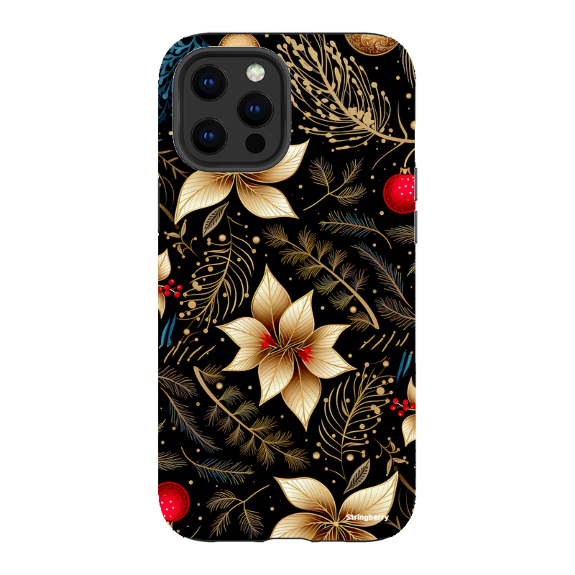 iPhone Tough Case - Golden Winter Floral