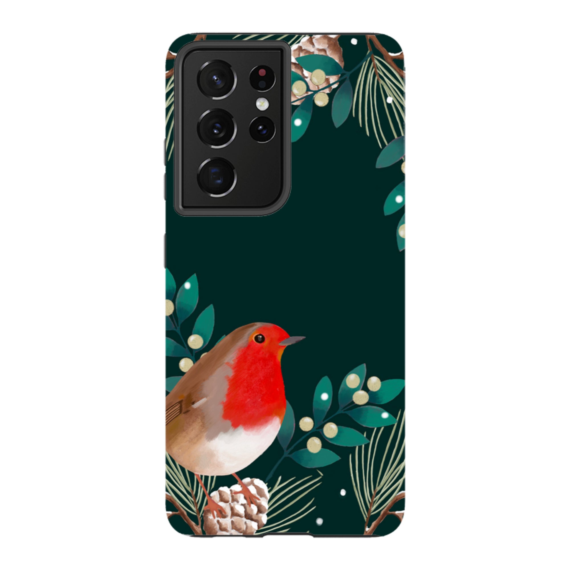 Samsung Tough Case - Robin Pine Cones By Bex Parkin