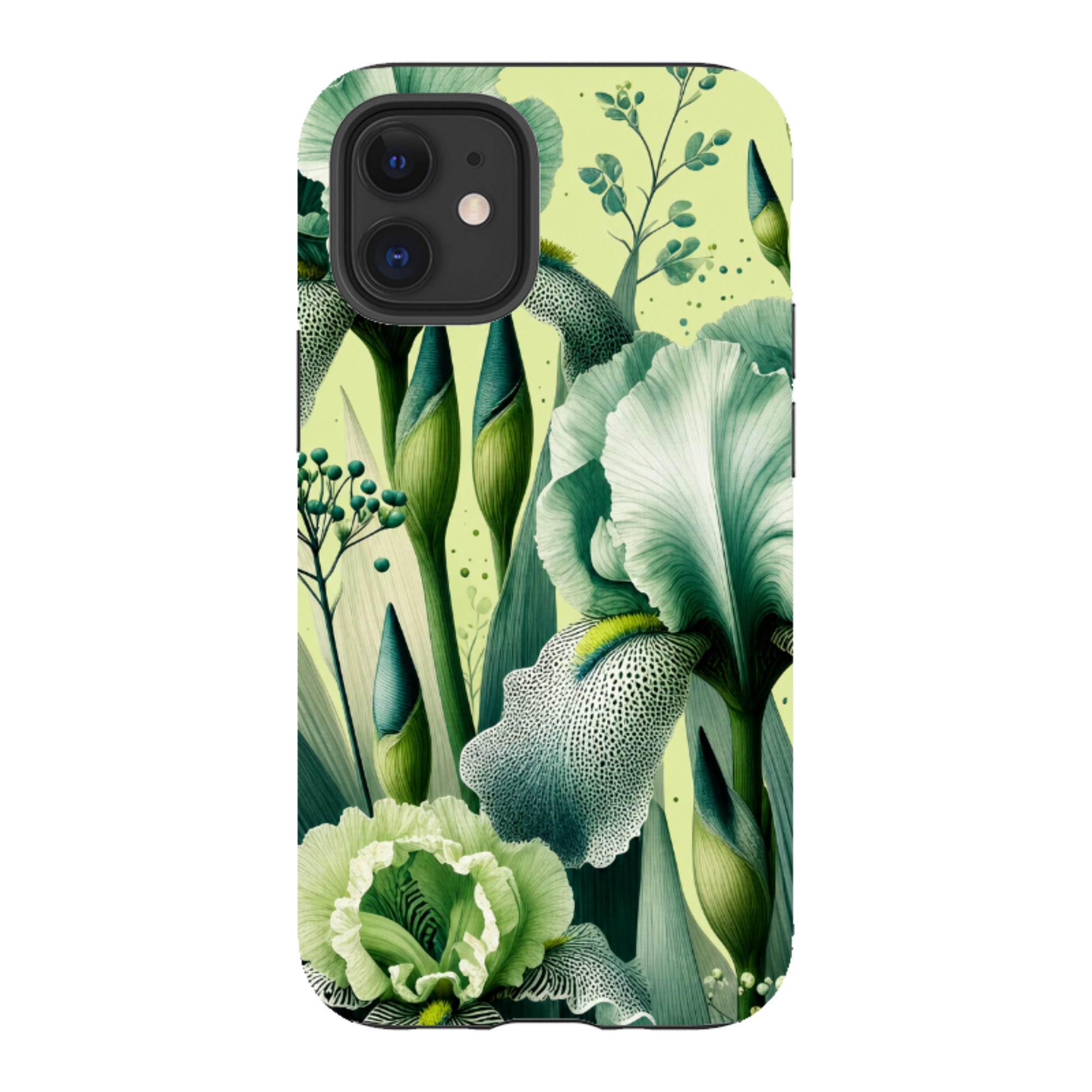 iPhone Tough Case - Sage Green Iris Floral