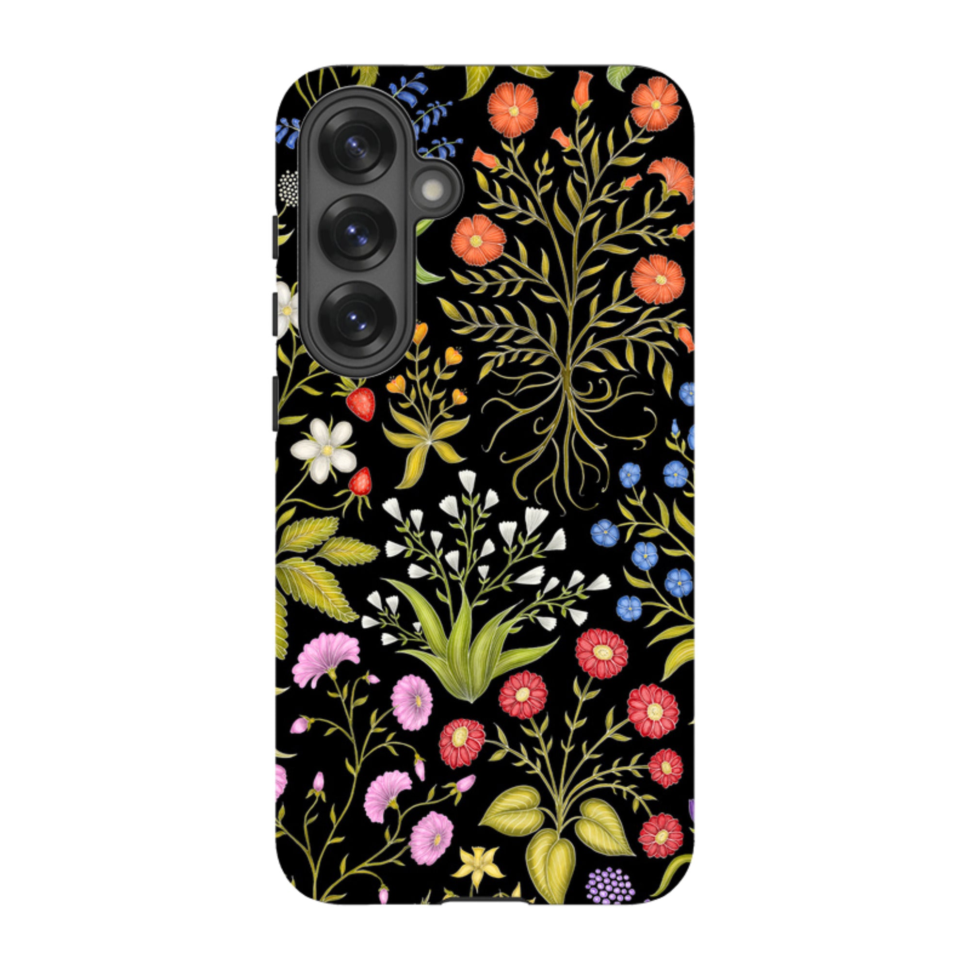 Samsung Tough Case - Fleurs Black By Catherine Rowe