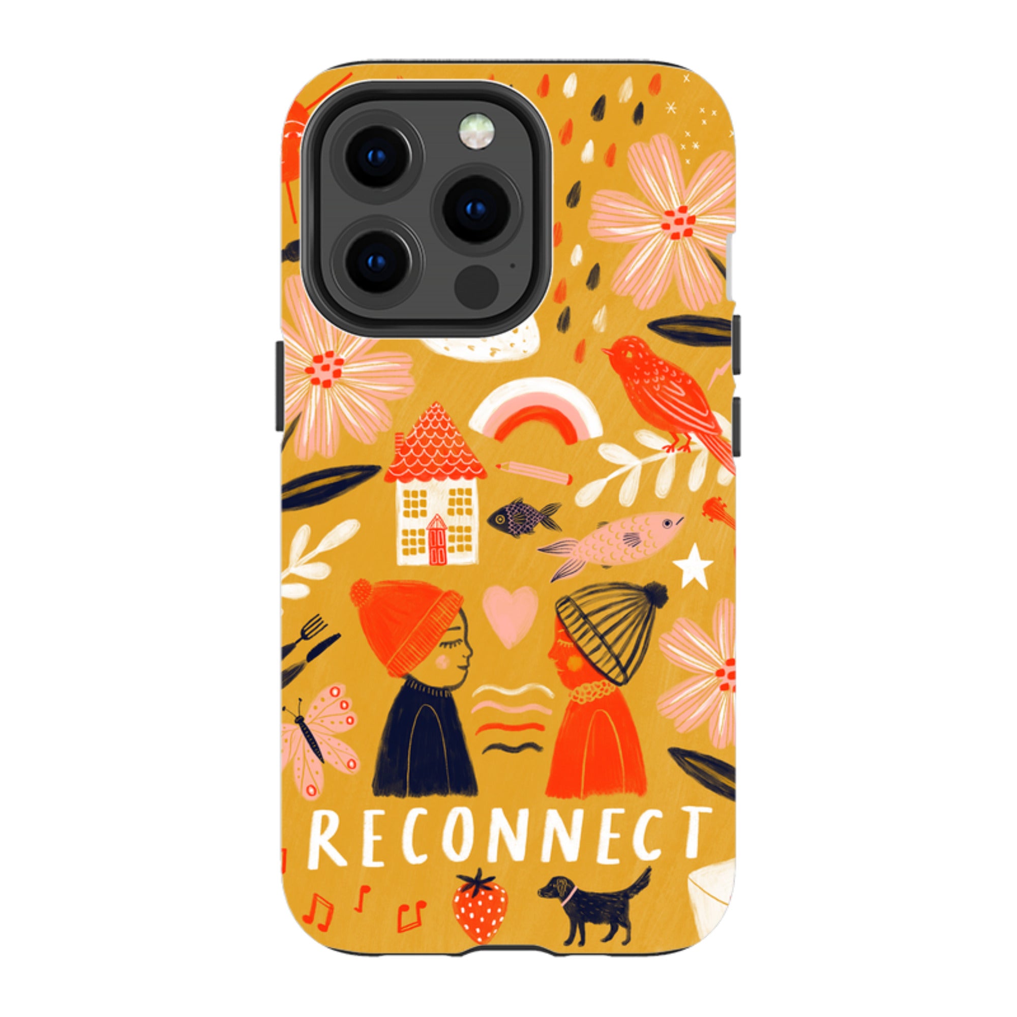 iPhone Tough Case - Reconnect Yellow By Lee Foster Wilson
