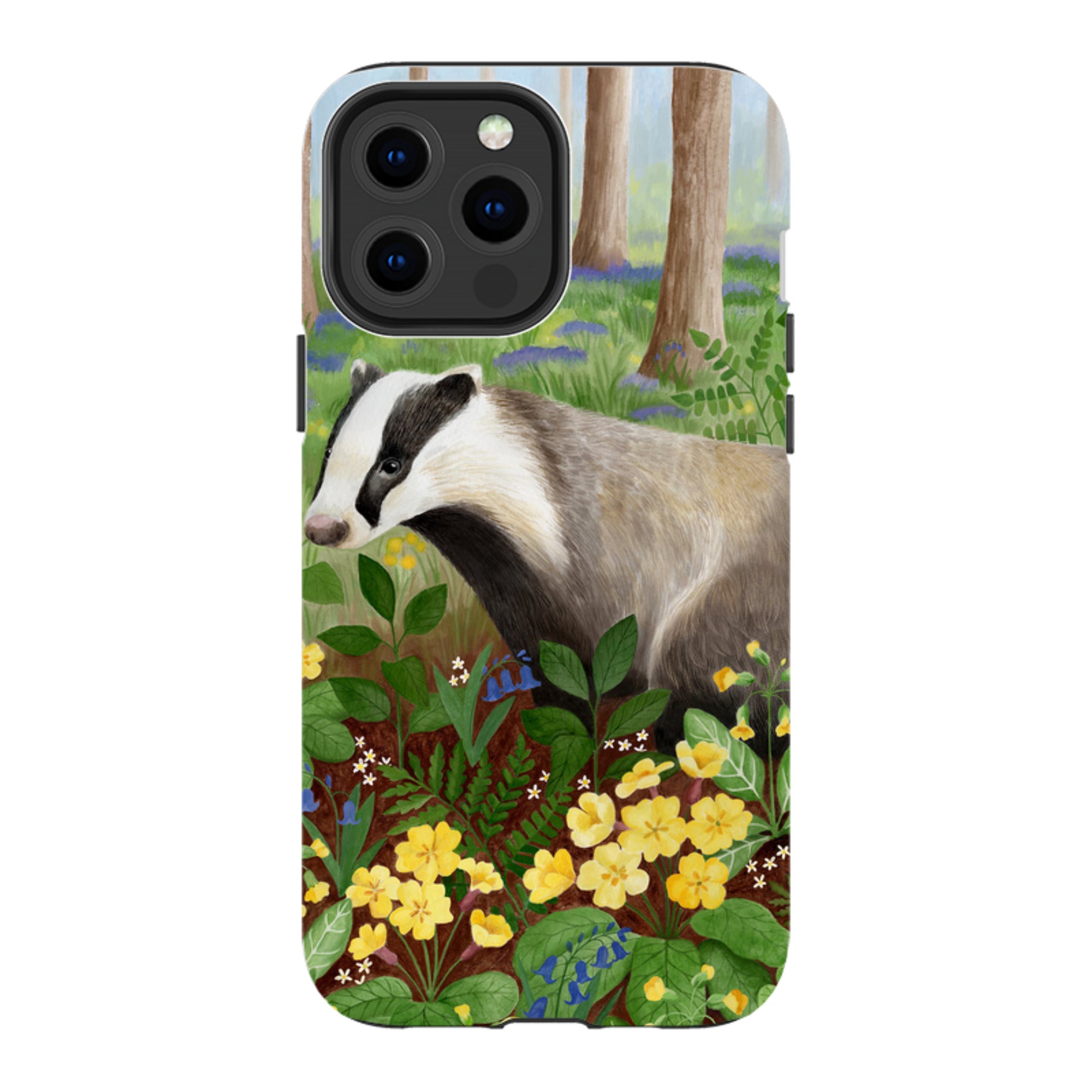 iPhone Tough Case - Bluebell Badger By Bex Parkin