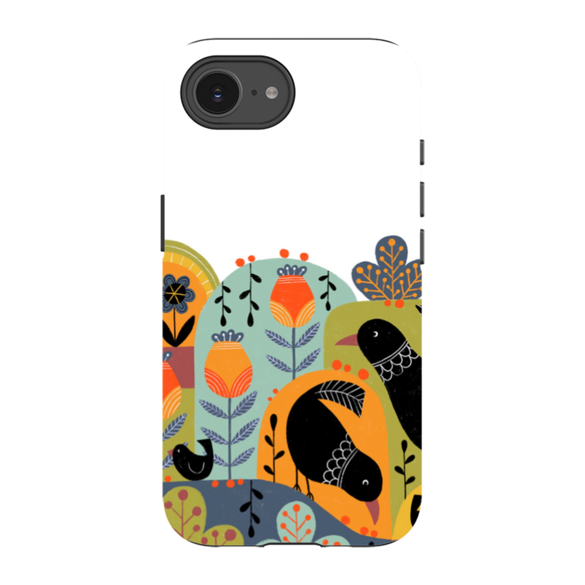 iPhone Tough Case - Folky Birds IV By Suzy Taylor