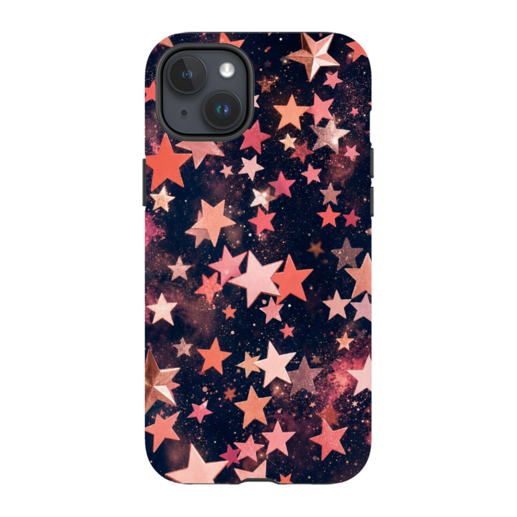 iPhone Tough Case - Rose Gold Galaxy Star