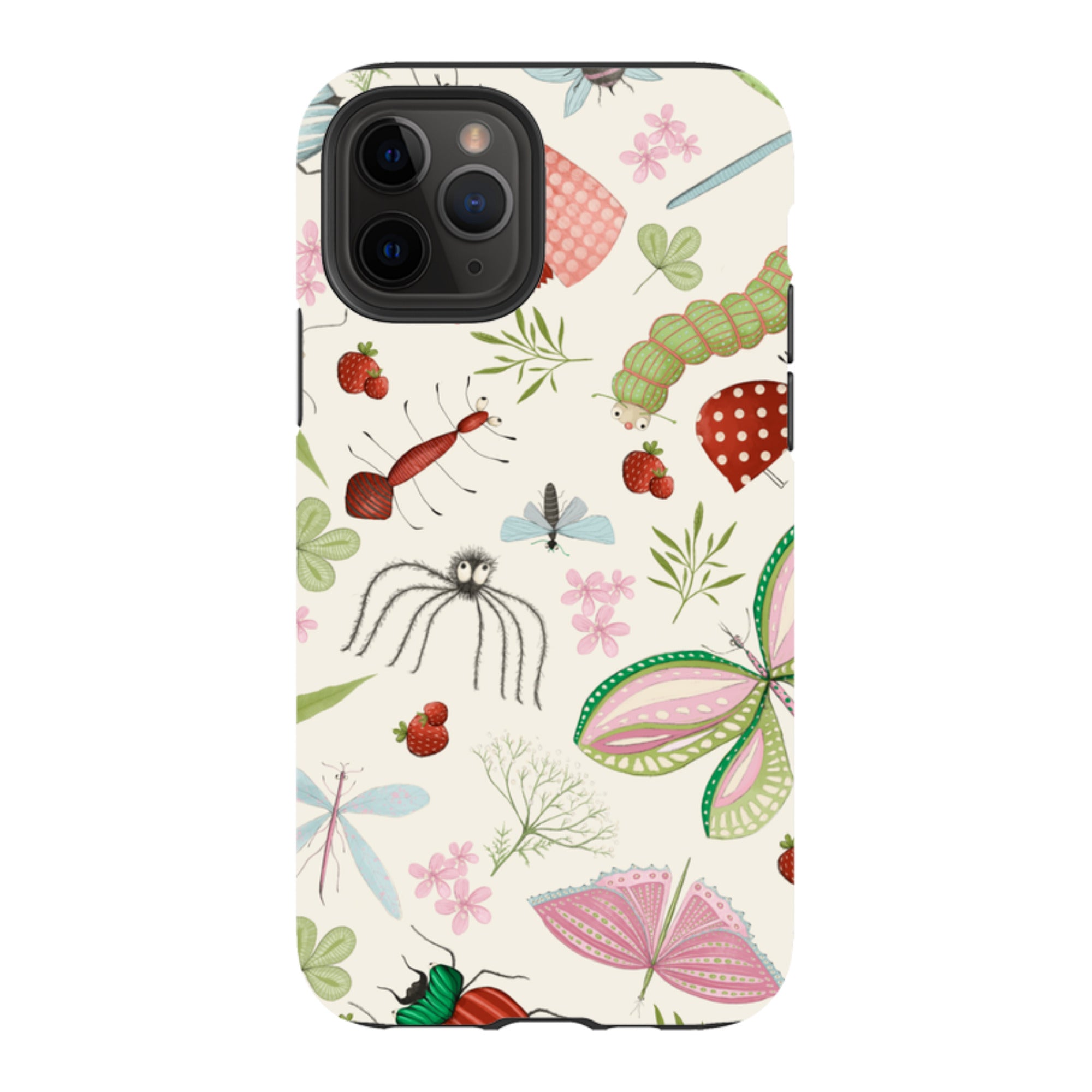 iPhone Tough Case - Insects Pattern By Maja Lindberg