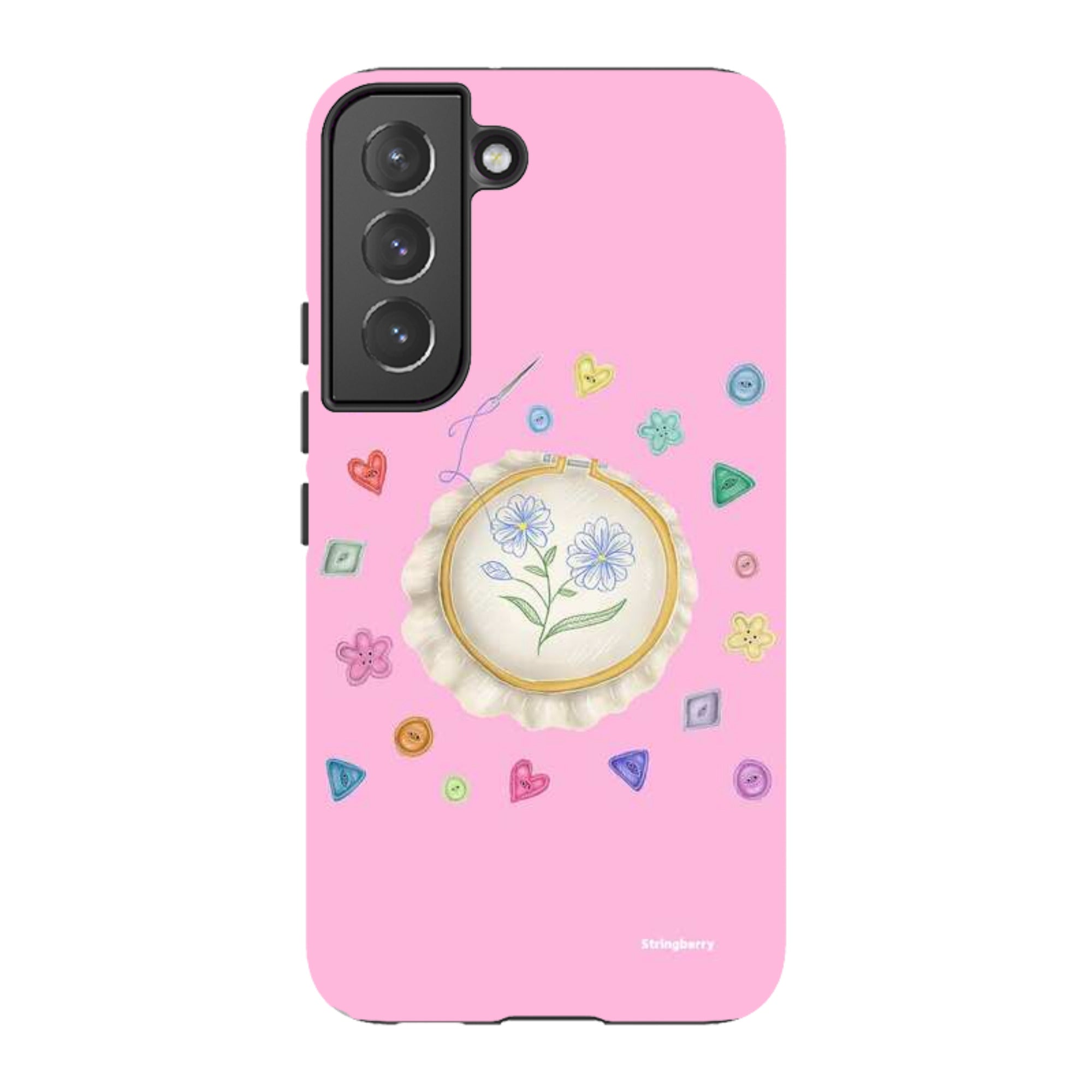 Samsung Tough Case - Flower Buttons Needlework By Catherine Rowe