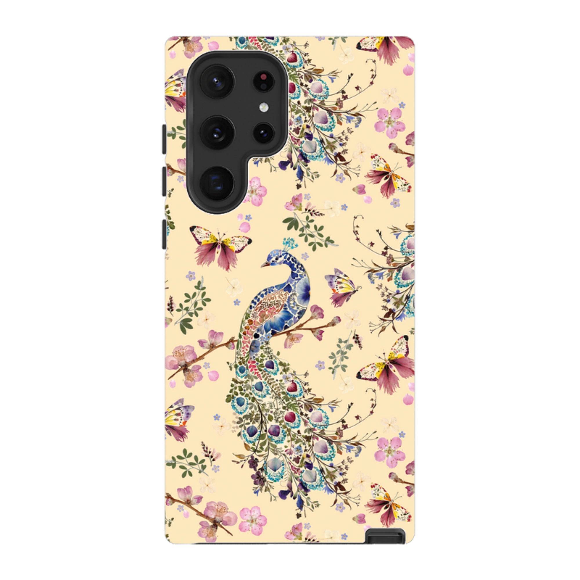 Samsung Tough Case - Peacock and Cherry Blossoms Lilly By Helen Ahpornsiri