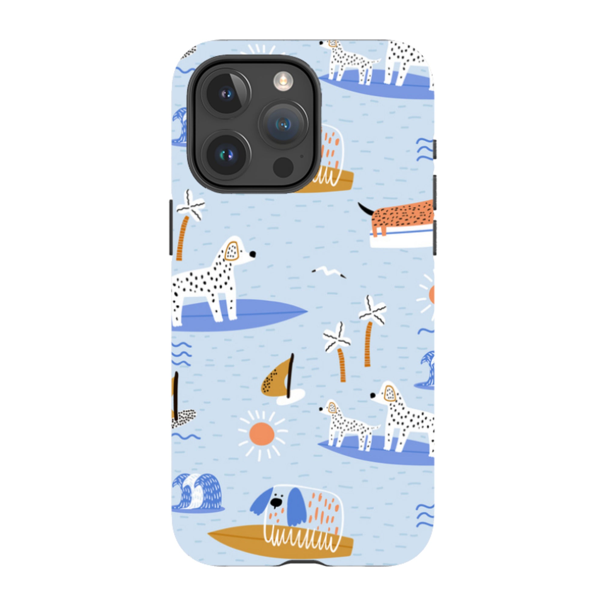iPhone Tough Case - Surfing Dogs