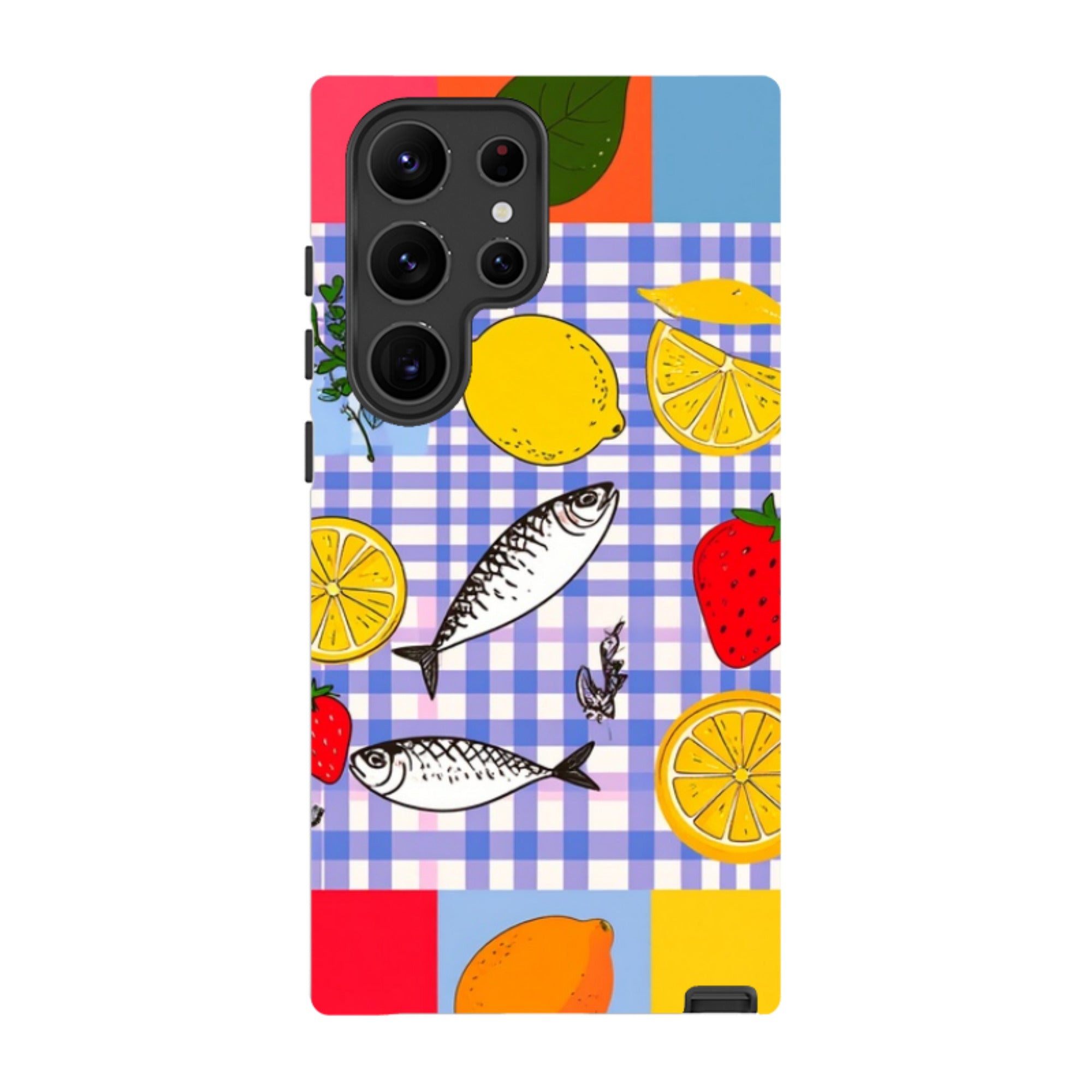 Samsung Tough Case - Sardines and Checks