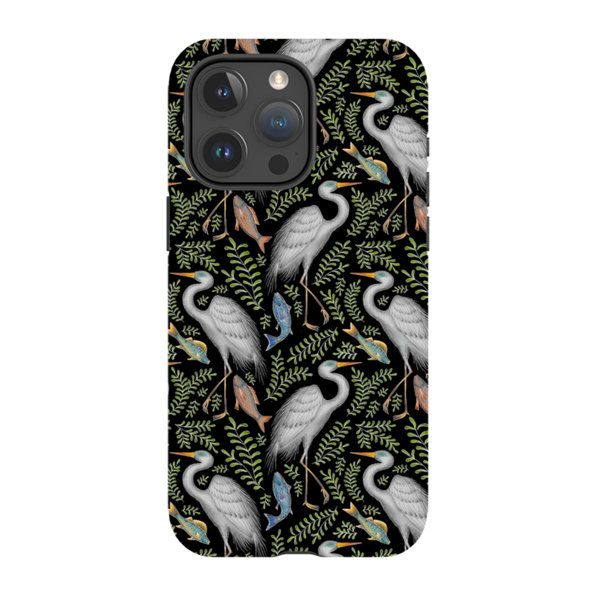 iPhone Tough Case - Egret Pattern By Catherine Rowe