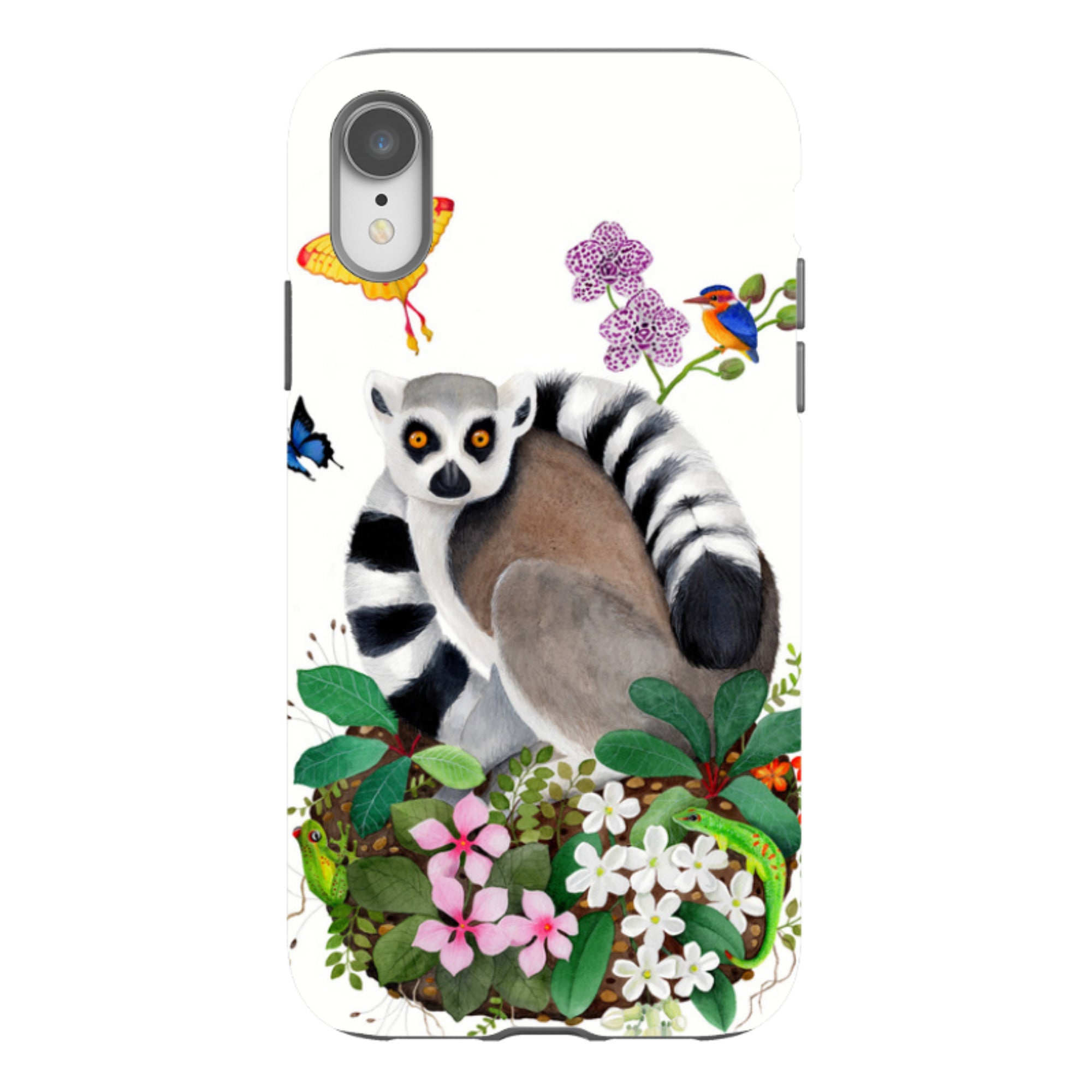 iPhone Tough Case - Madagascar Lemur By Bex Parkin