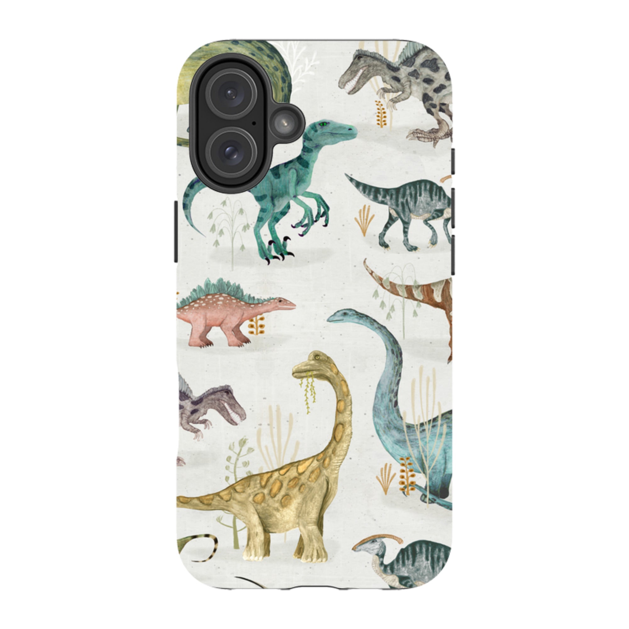 iPhone Tough Case - Dinosaur Pastel By Katherine Quinn