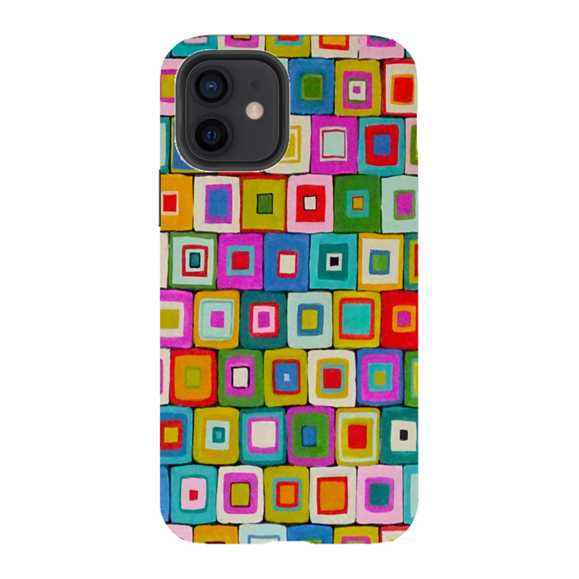 iPhone Tough Case - Atelier Blanket Squares Bright By Sarah Campbell