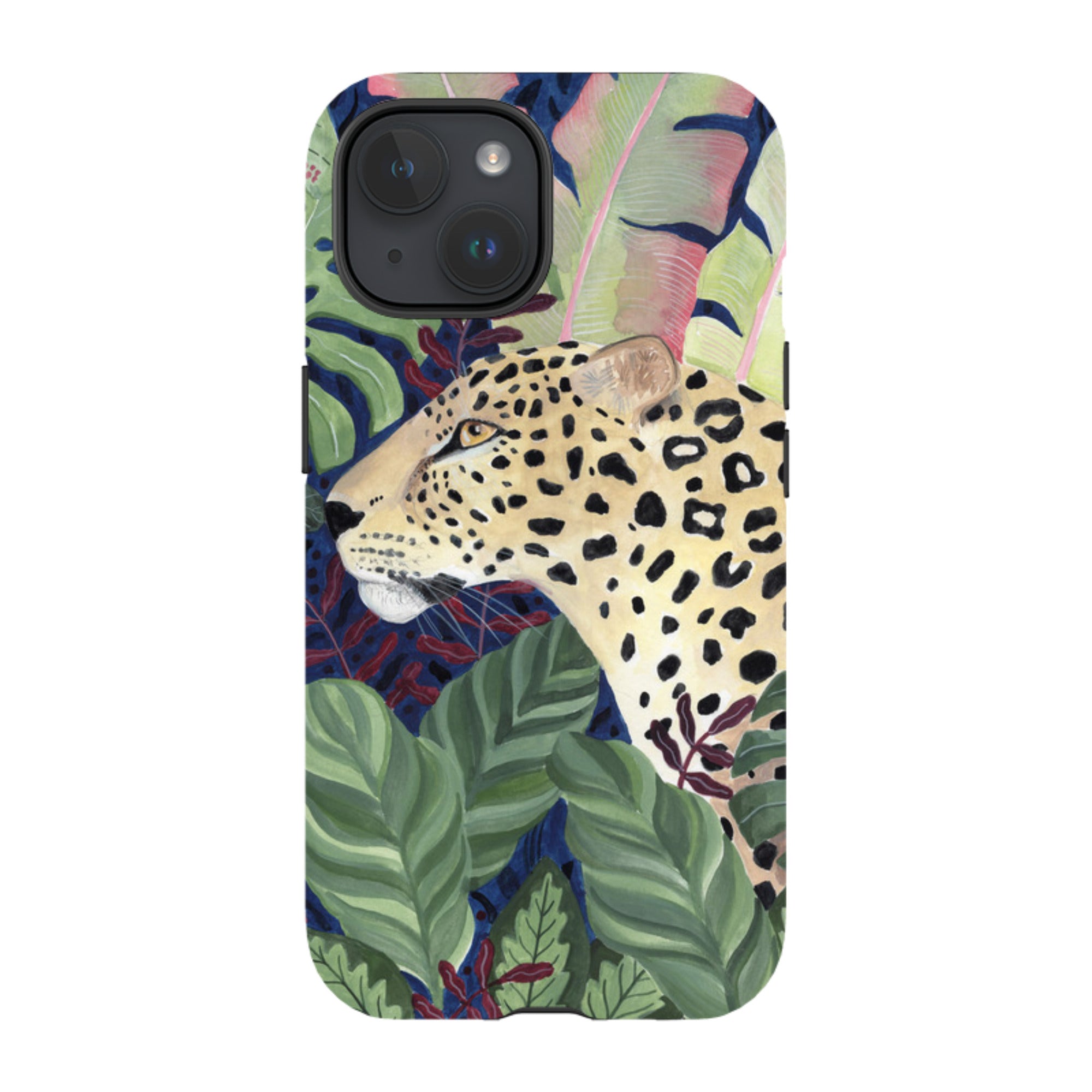 iPhone Tough Case - Leopard In Leaves By Bex Parkin