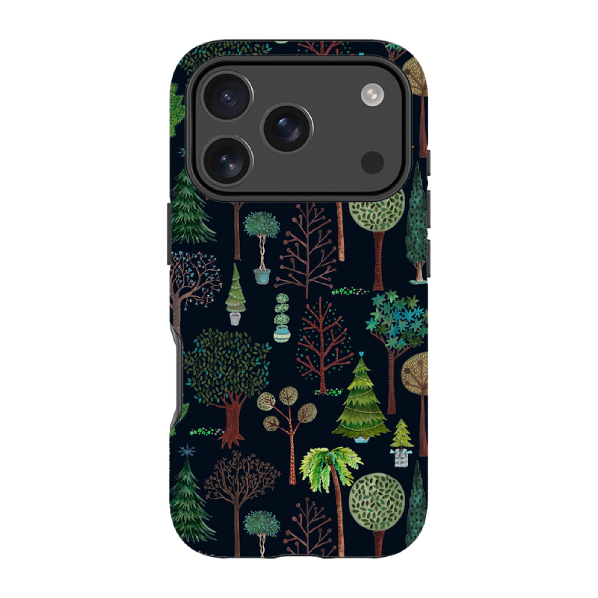 iPhone Tough Case - Xmas Trees Dark By Caroline Bonne Muller