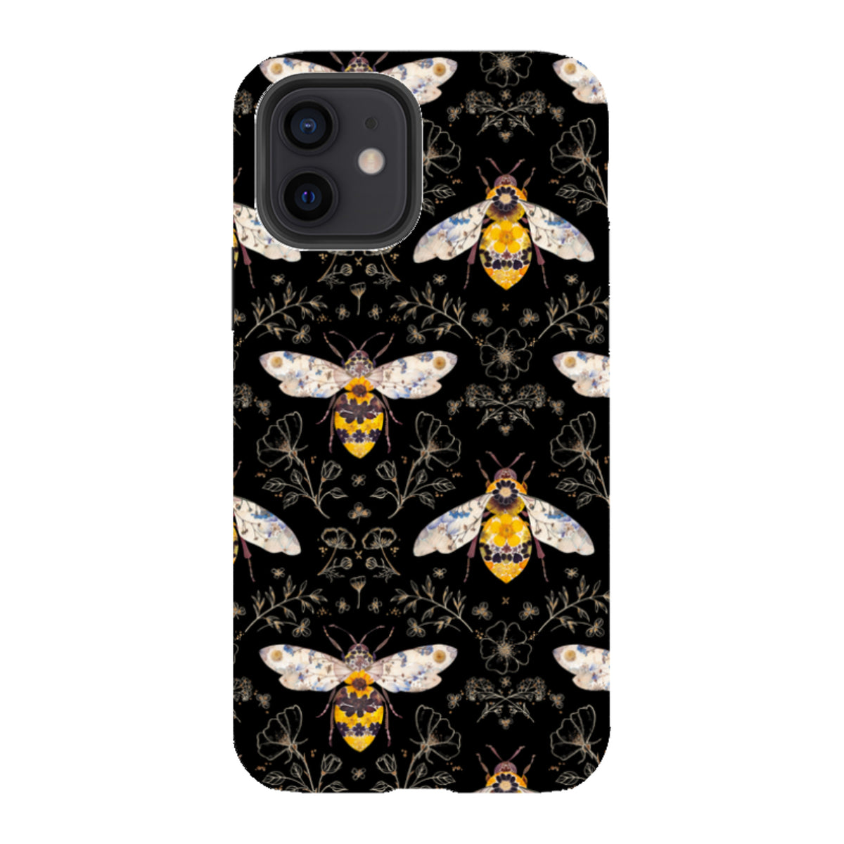 iPhone Tough Case - Midnight Bumble Bee Multi By Helen Ahpornsiri