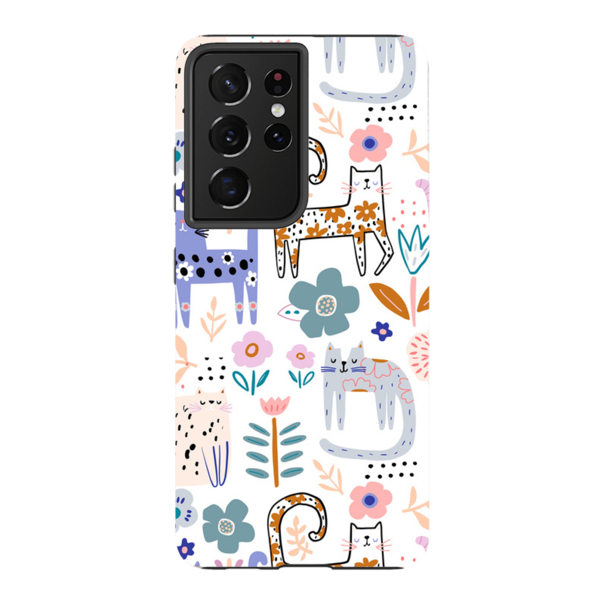 Samsung Tough Case - Floral Cats