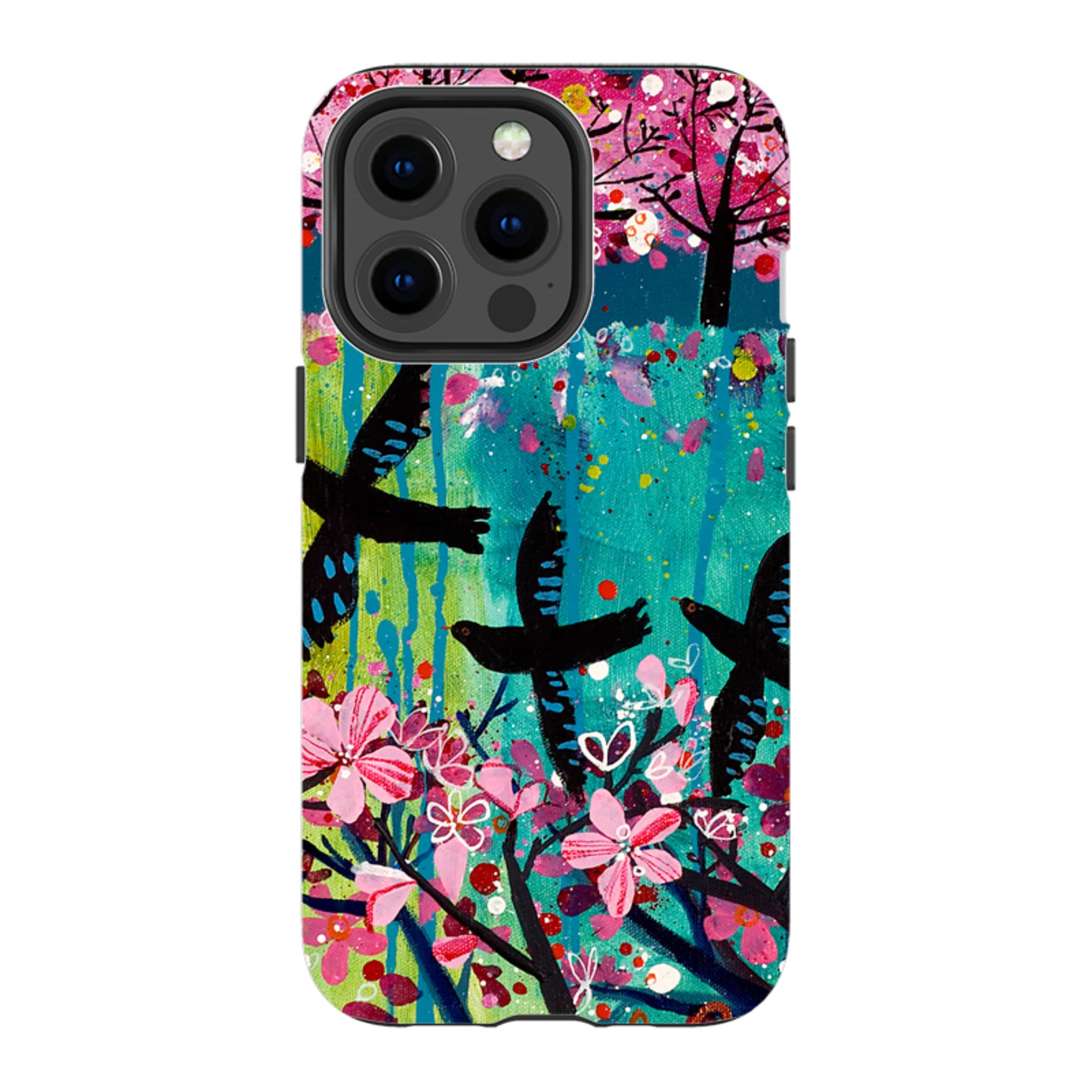iPhone Tough Case - Blackbirds By Claire West